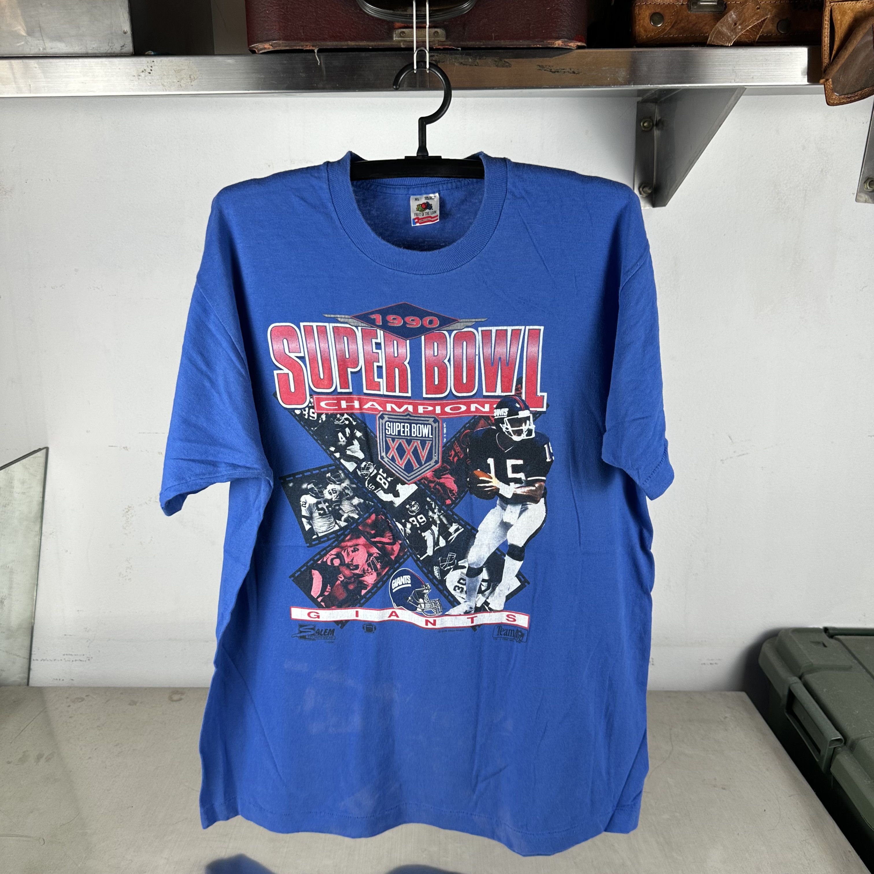 Vintage 1990 New York Giants NFL Super Bowl Champions T-shirt Size US XL / EU 56 / 4 - 1 Thumbnail