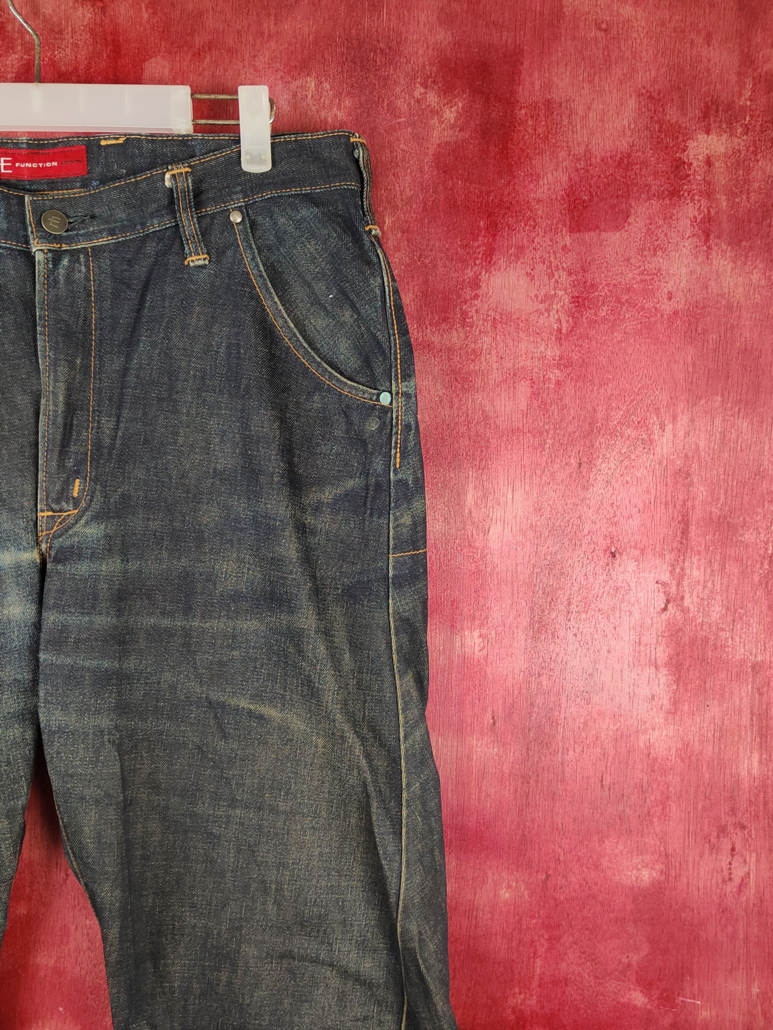 Edwin Edwin E Function Black Distressed Ripped Jeans #S2196 Size US 34 / EU 50 - 5 Thumbnail