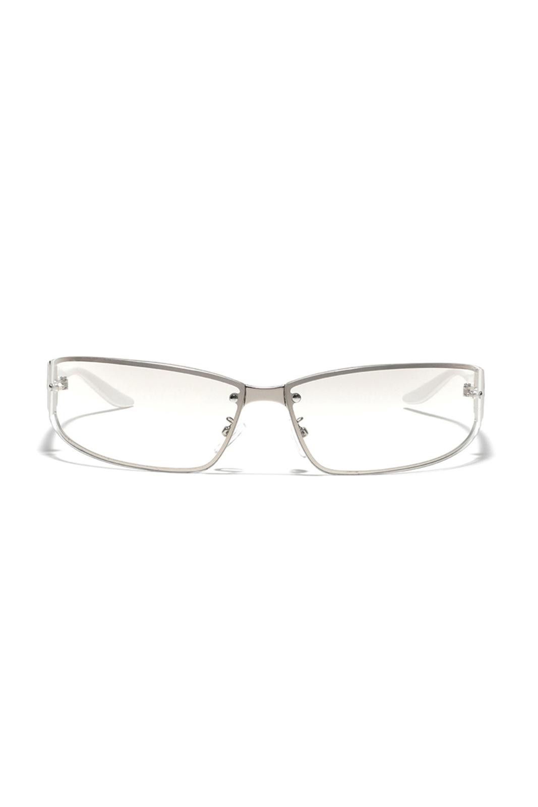Japanese Brand Vtg Y2k Avant Garde Futuristic Sunglasses Silver Unisex OS Size ONE SIZE - 3 Thumbnail
