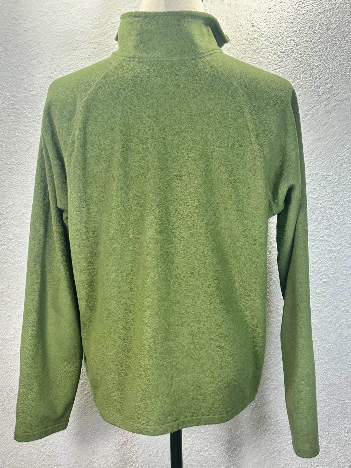 Lands' End Land's End Men's 42-44 Green Fleece 1/4 Zip Pullover Size US L / EU 52-54 / 3 - 3 Thumbnail