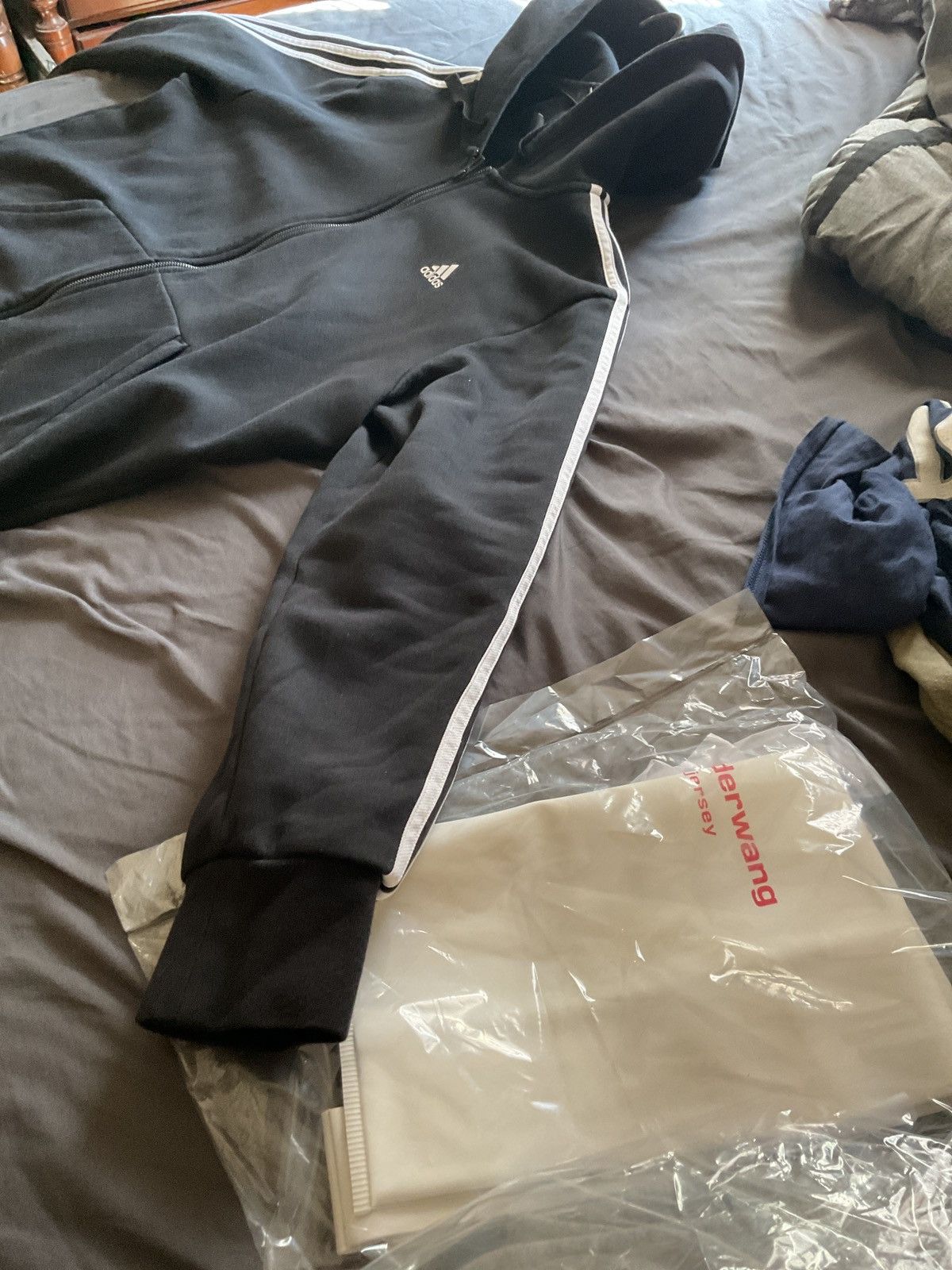 Adidas Adidas zip up hoodie Size US XL / EU 56 / 4 - 5 Thumbnail