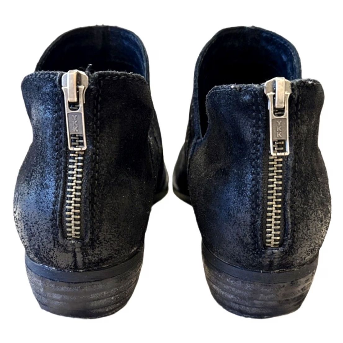 Born Born Kerri Boot Low Block Heel Black Leather Distress Bootie Women's 8M Boho Size US 8 / IT 38 - 5 Thumbnail