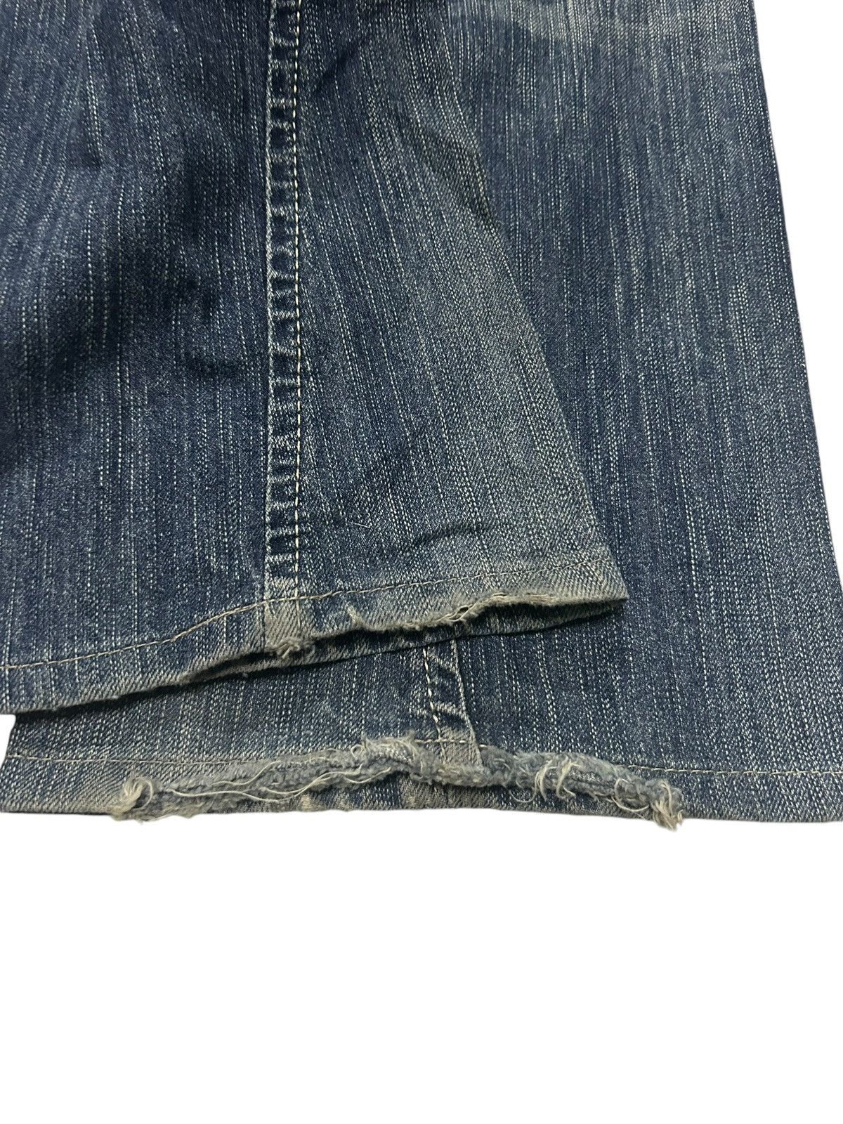 Japanese Brand × Kapital × Vintage 💥Flare💥 Edwin Blue Trip Mud Wash Distressed Rare Denim 🎌☠️☠️🎌 Size US 33 - 19 Thumbnail