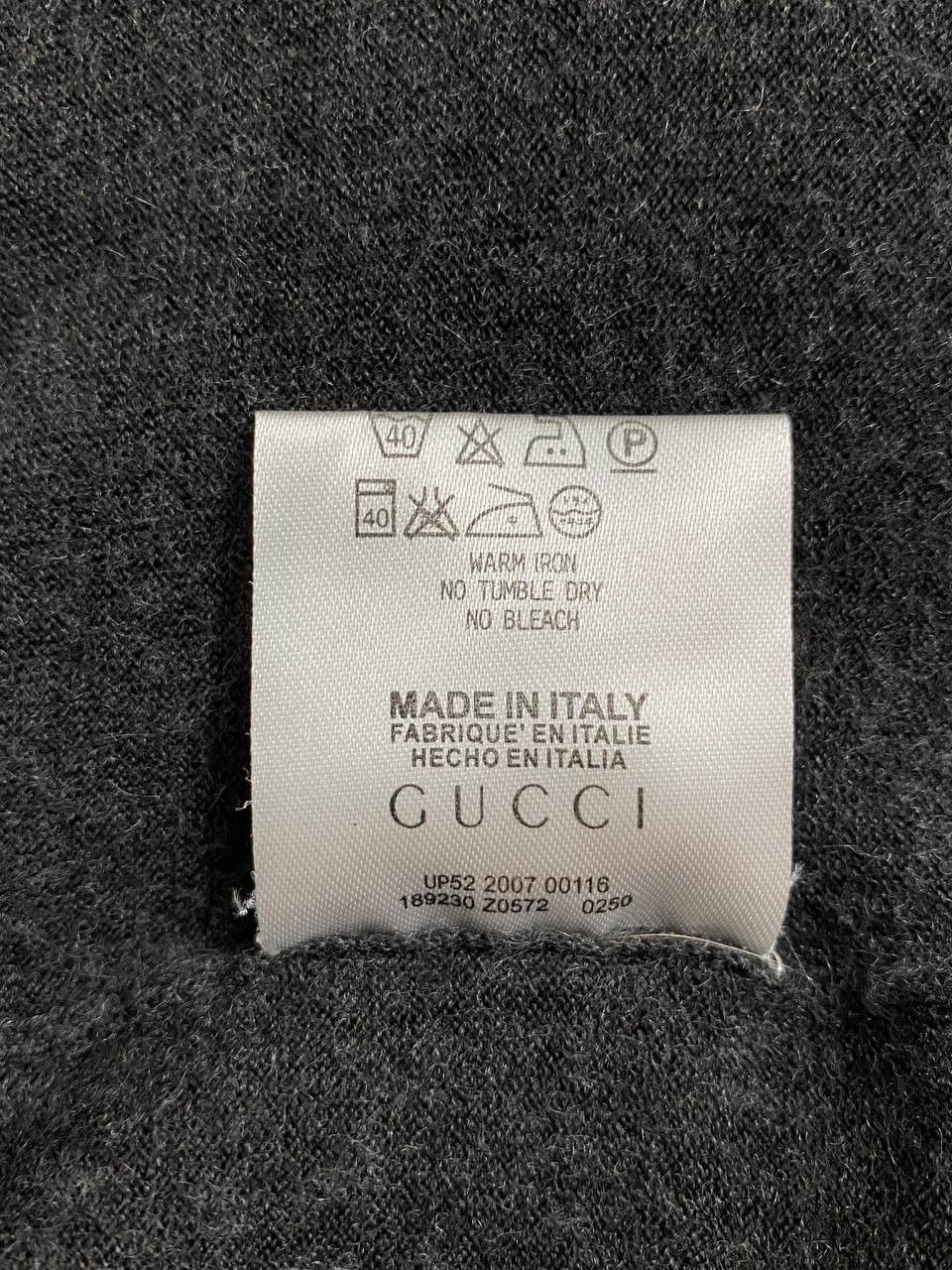 Gucci Gucci x Tom Ford Web Stripe Gray Wool V Neck Sweater Y2K Size US XL / EU 56 / 4 - 10 Thumbnail