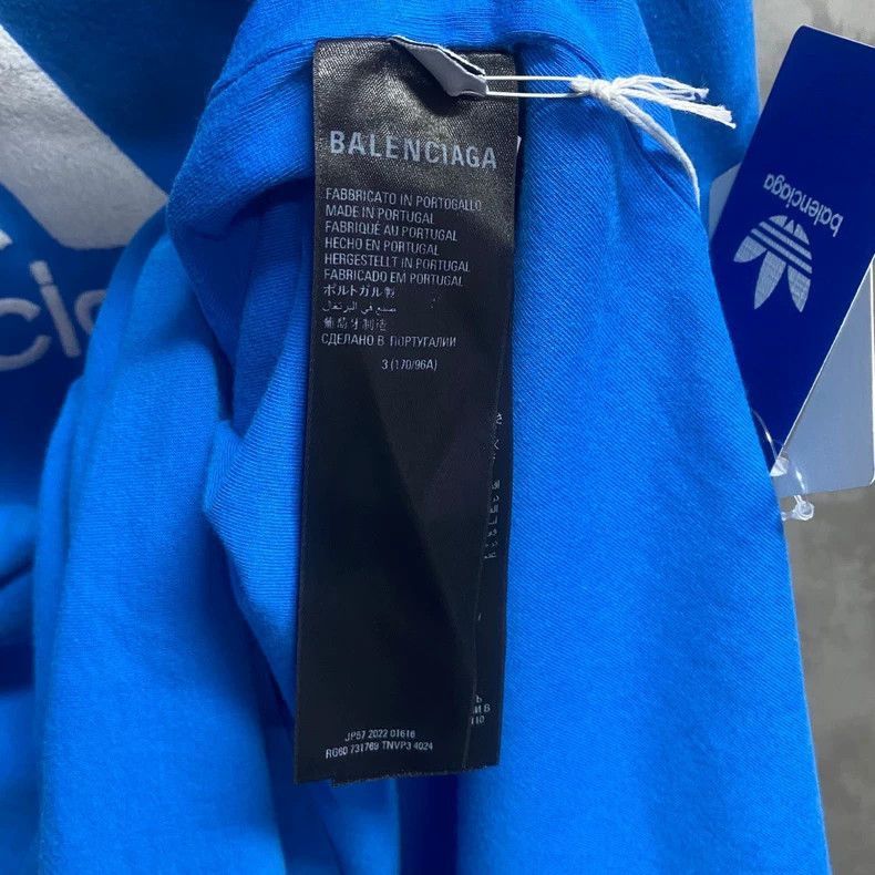 Balenciaga Balenciaga Adidas Blue Embroidered Logo T-shirt-2506 Size US XS / EU 42 / 0 - 6 Thumbnail