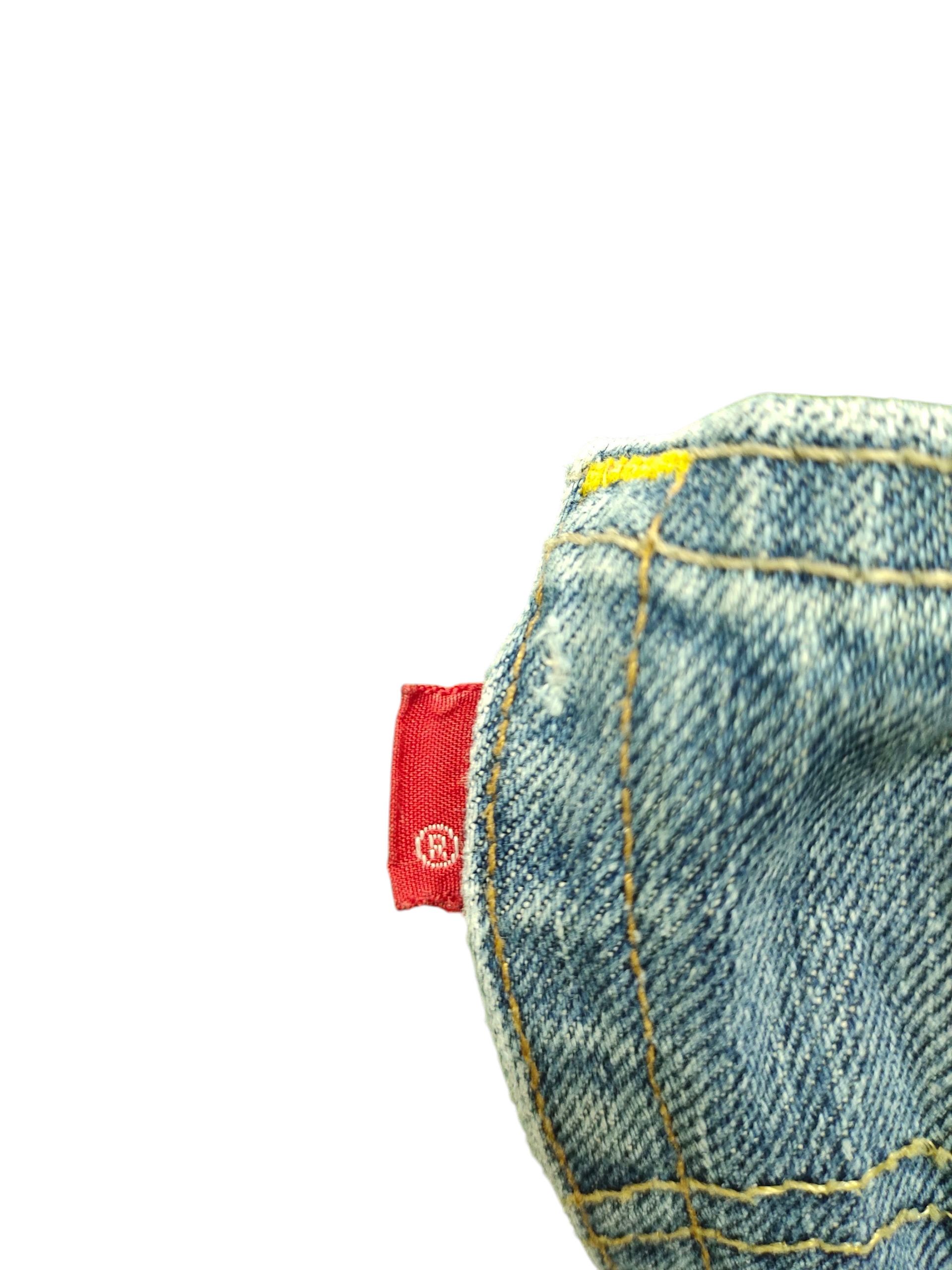 If Six Was Nine Flare Jeans Levis 527 Low Boot Cut Denim Distress Faded Size US 34 / EU 50 - 11 Thumbnail