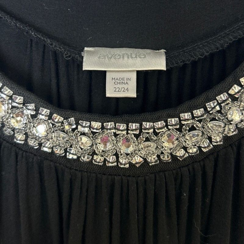 Avenue Avenue Womens Size 22/24 Beaded Rhinestone Collar Blouse Size 3XL / US 20-22 - 3 Thumbnail