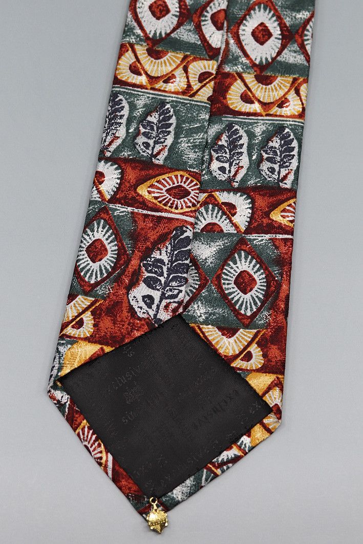 Other Vintage ALPI Silk Tie with Geometric Tribal Pattern Size ONE SIZE - 2 Thumbnail
