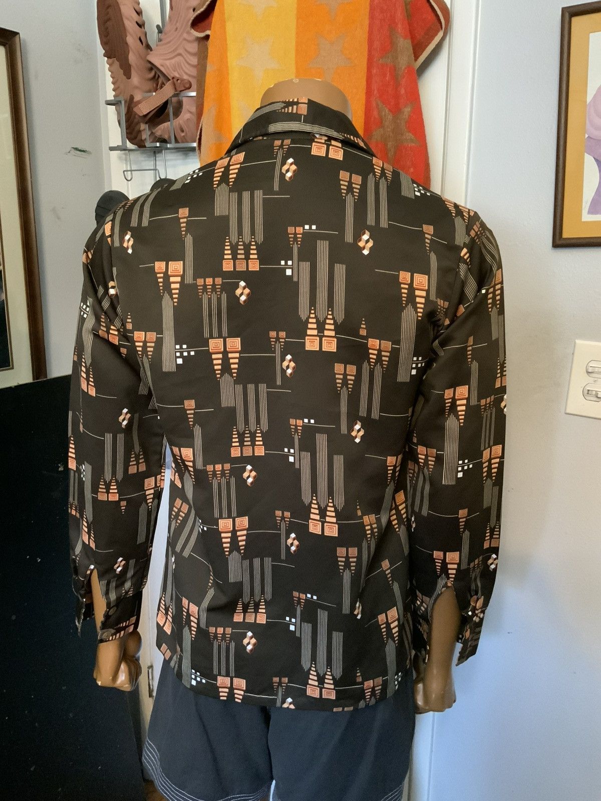 Vintage Vintage 1970s Venus California Geometric Disco Button Shirt Size US M / EU 48-50 / 2 - 9 Thumbnail