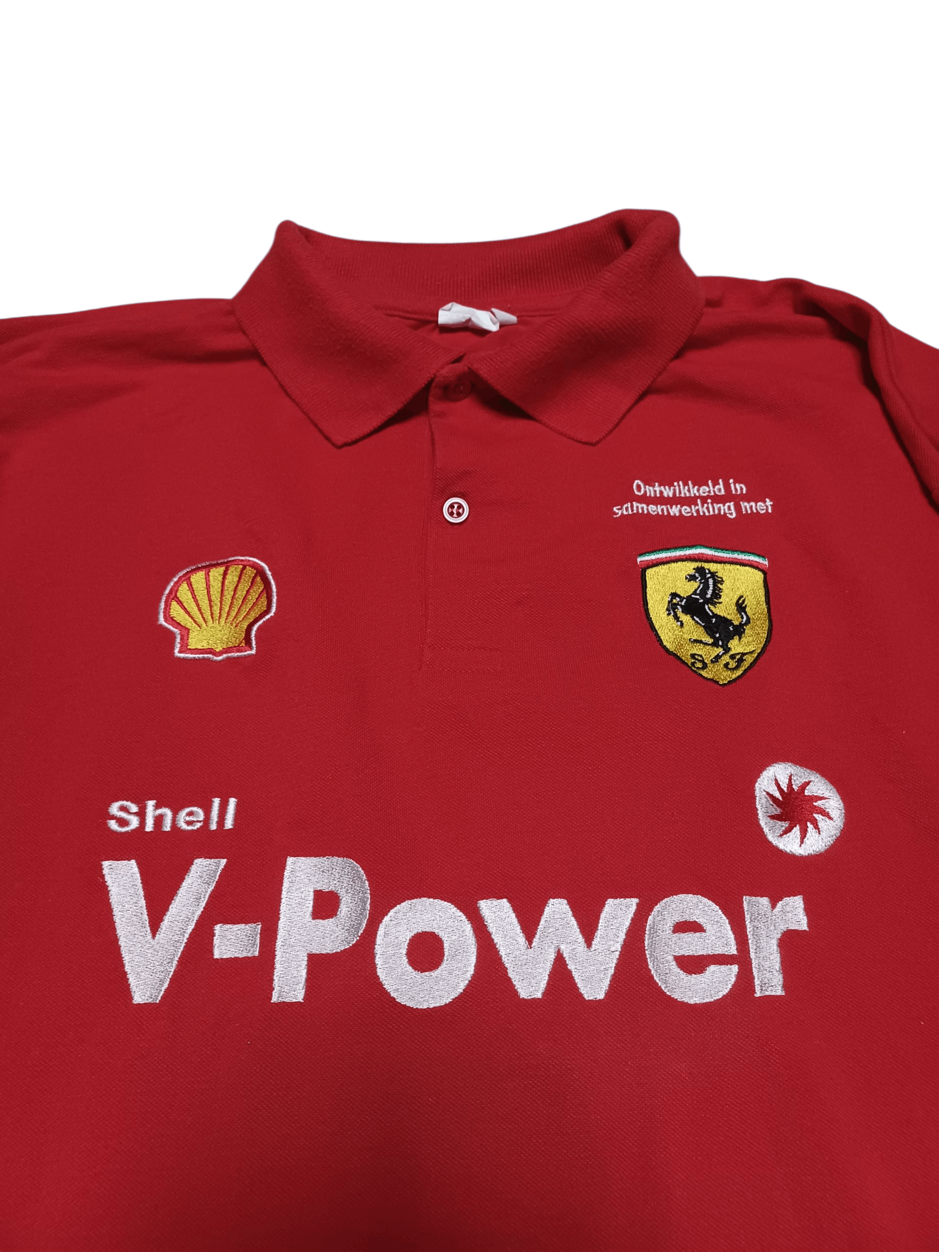 Ferrari FERRARI VINTAGE V-POWER SHELL FORMULA 1 RUGBY SHIRT Size US XL / EU 56 / 4 - 2 Thumbnail