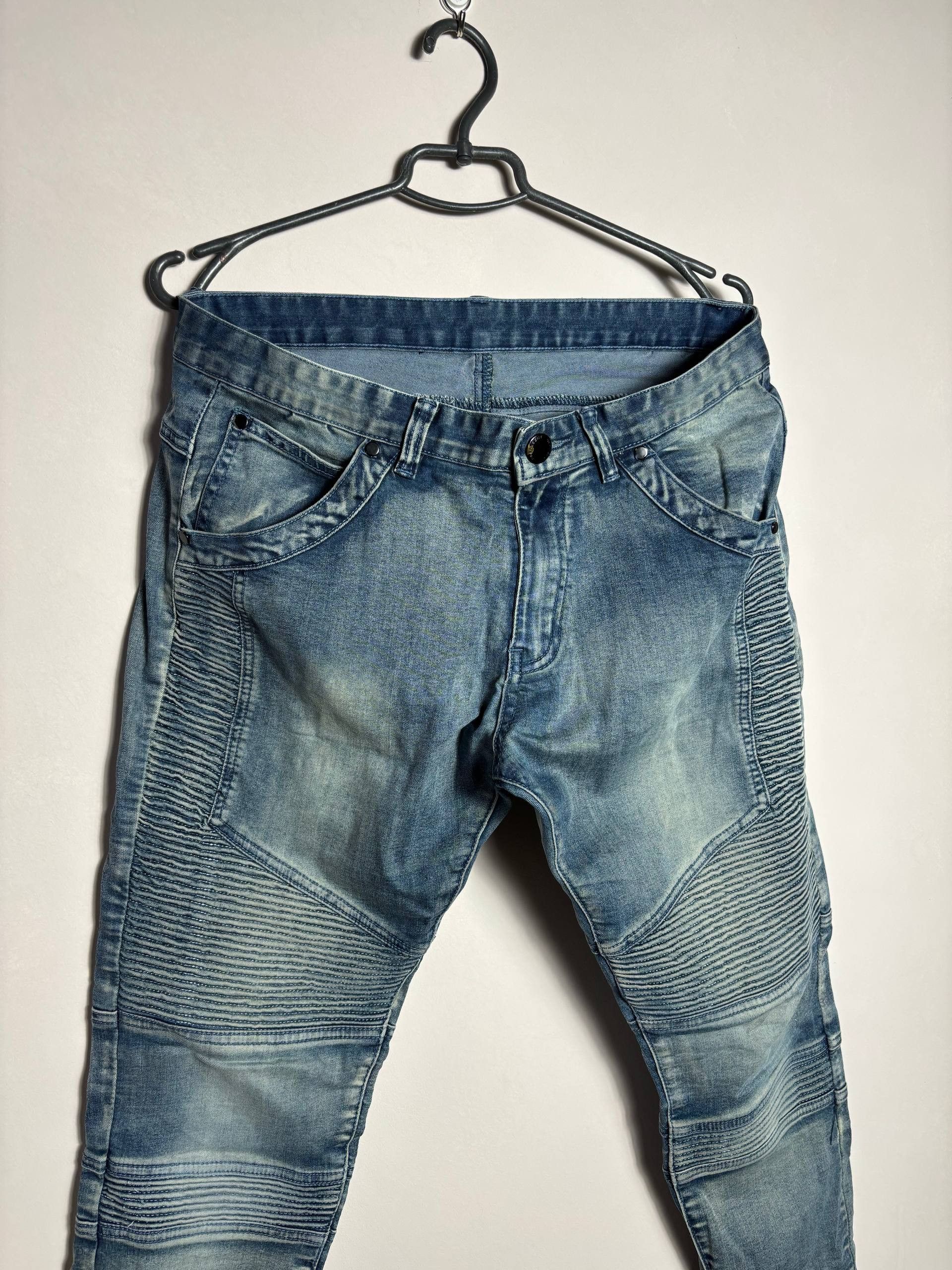 Represent Clo. Represent Clo Biker Destroyed Moto Jeans Denim Sz 32 Size US 32 / EU 48 - 2 Thumbnail