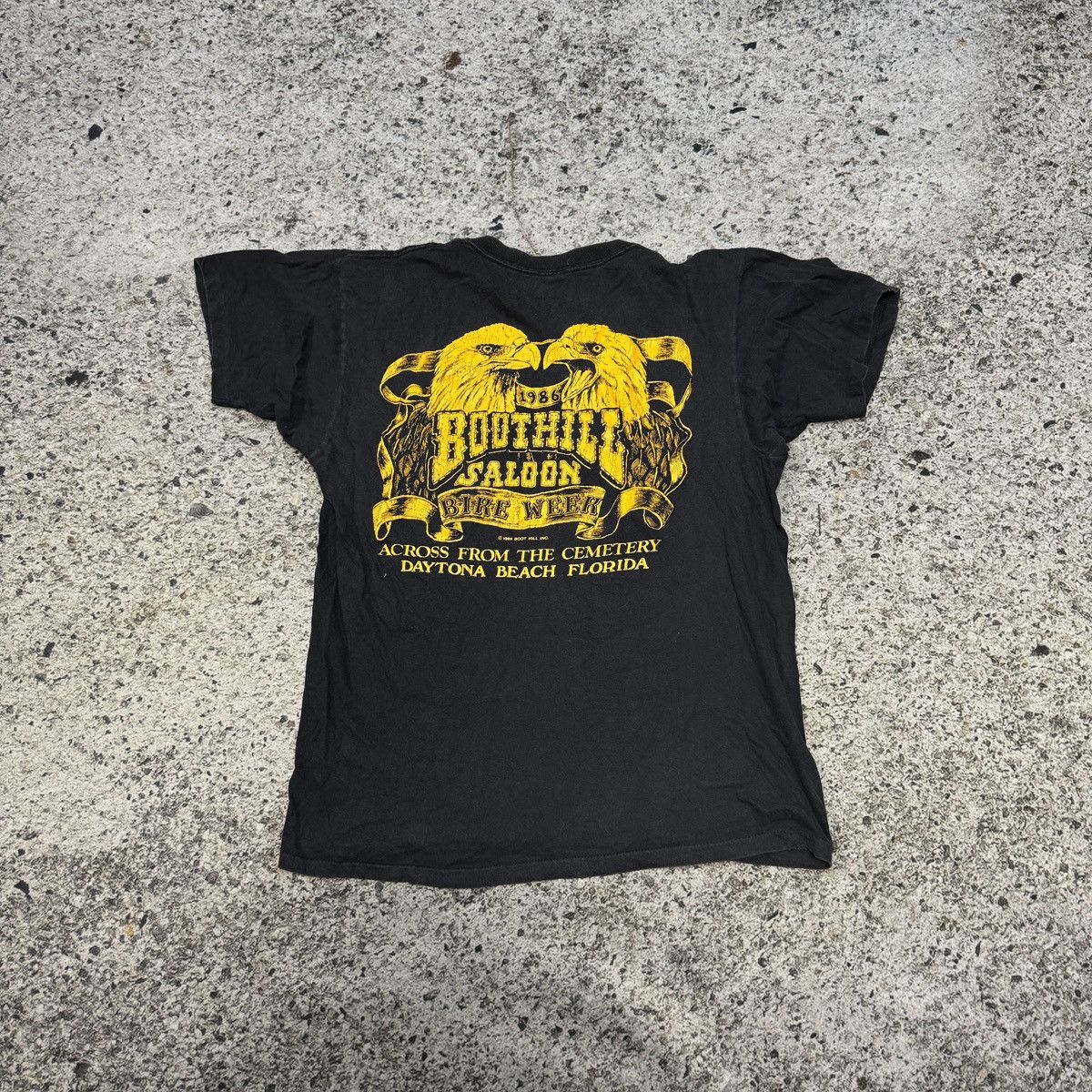 Vintage 1980s Faded Boot Hill Saloon Paper Thin Tee ERD Biker Grunge Size US L / EU 52-54 / 3 - 4 Thumbnail