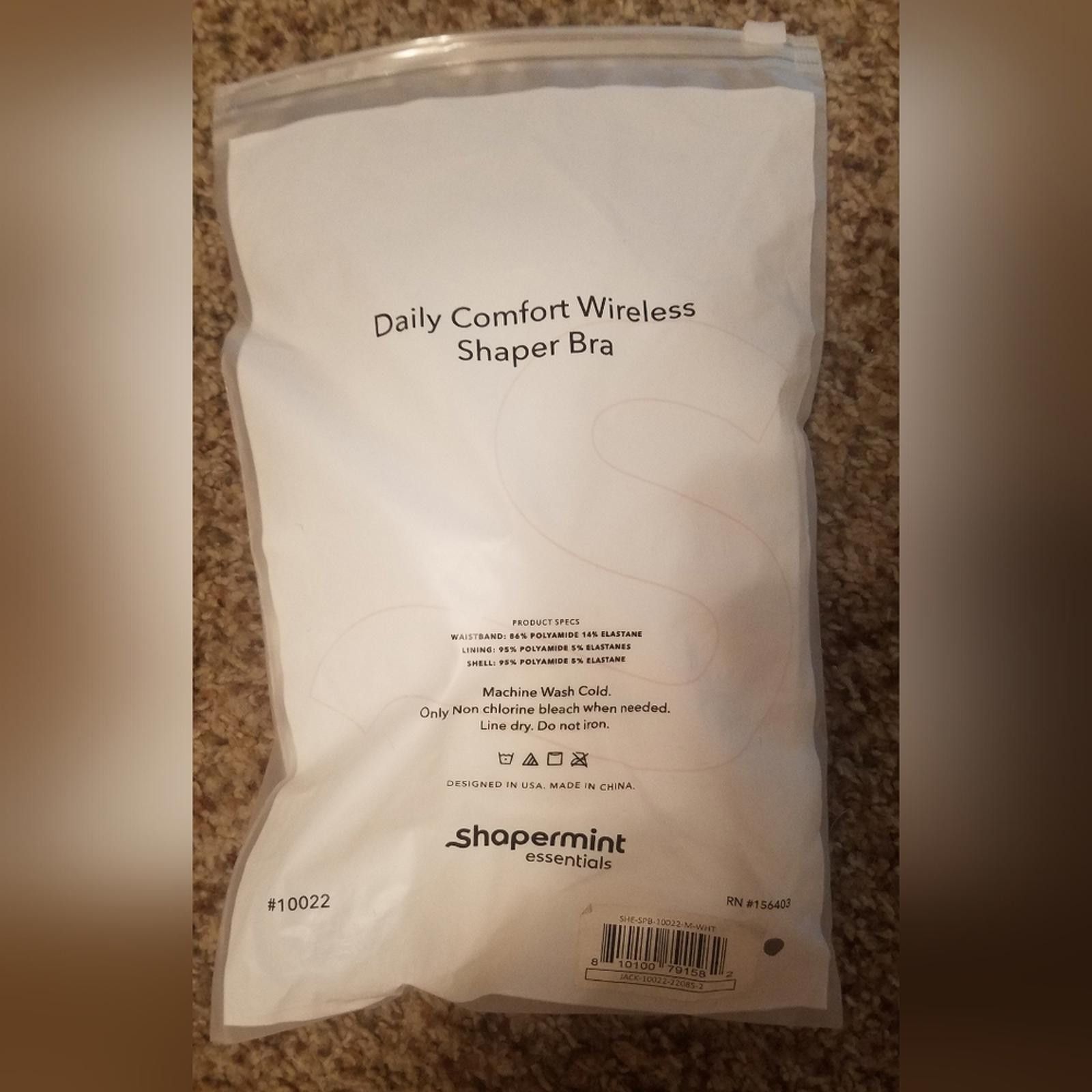 Designer NWT Shapermint Essentials Daily Comfort Bra White Medium Size ONE SIZE - 2 Thumbnail