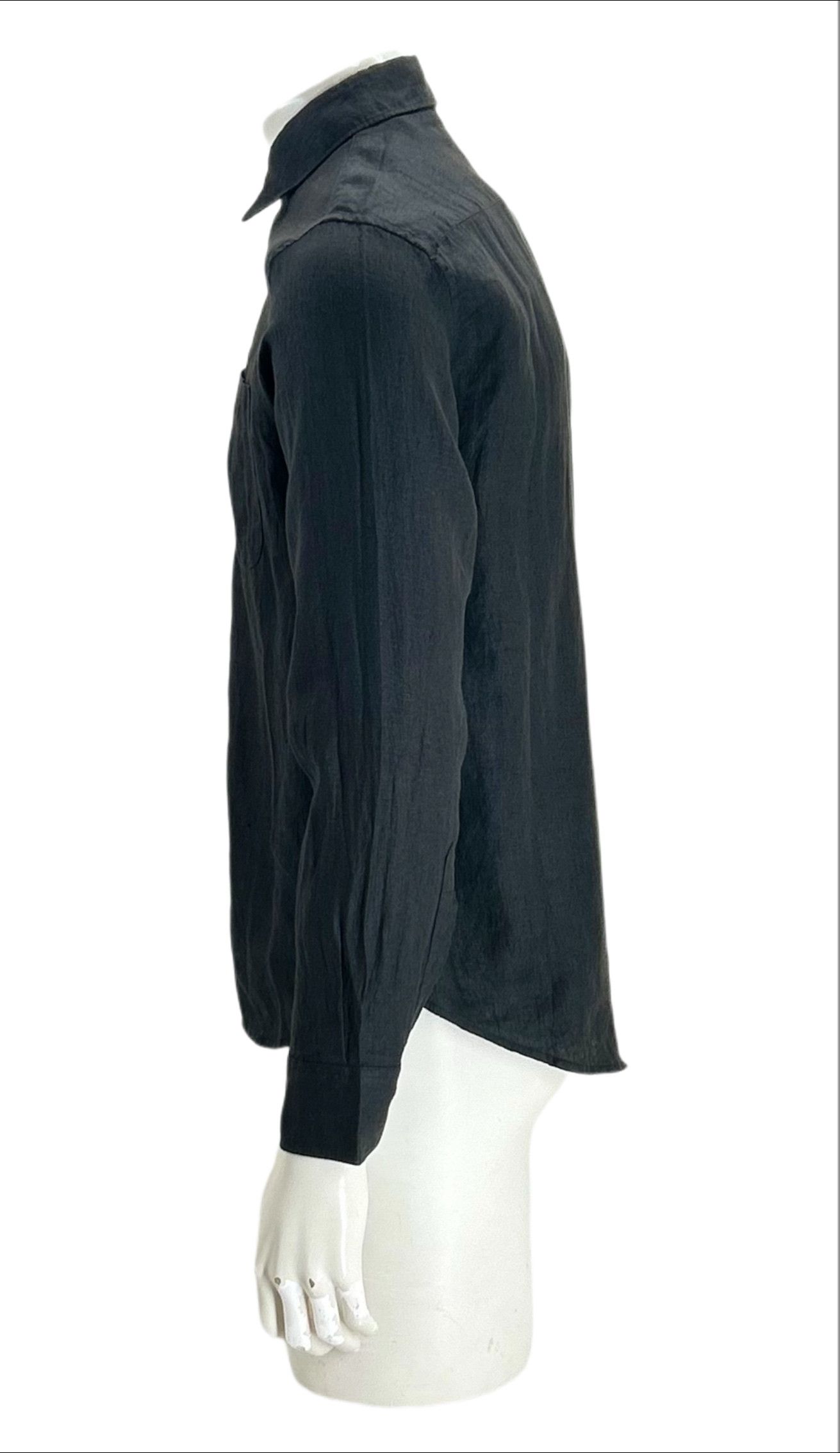 C.P. Company CP Company Black Long Sleeve Linen Shirt Size US M / EU 48-50 / 2 - 2 Thumbnail