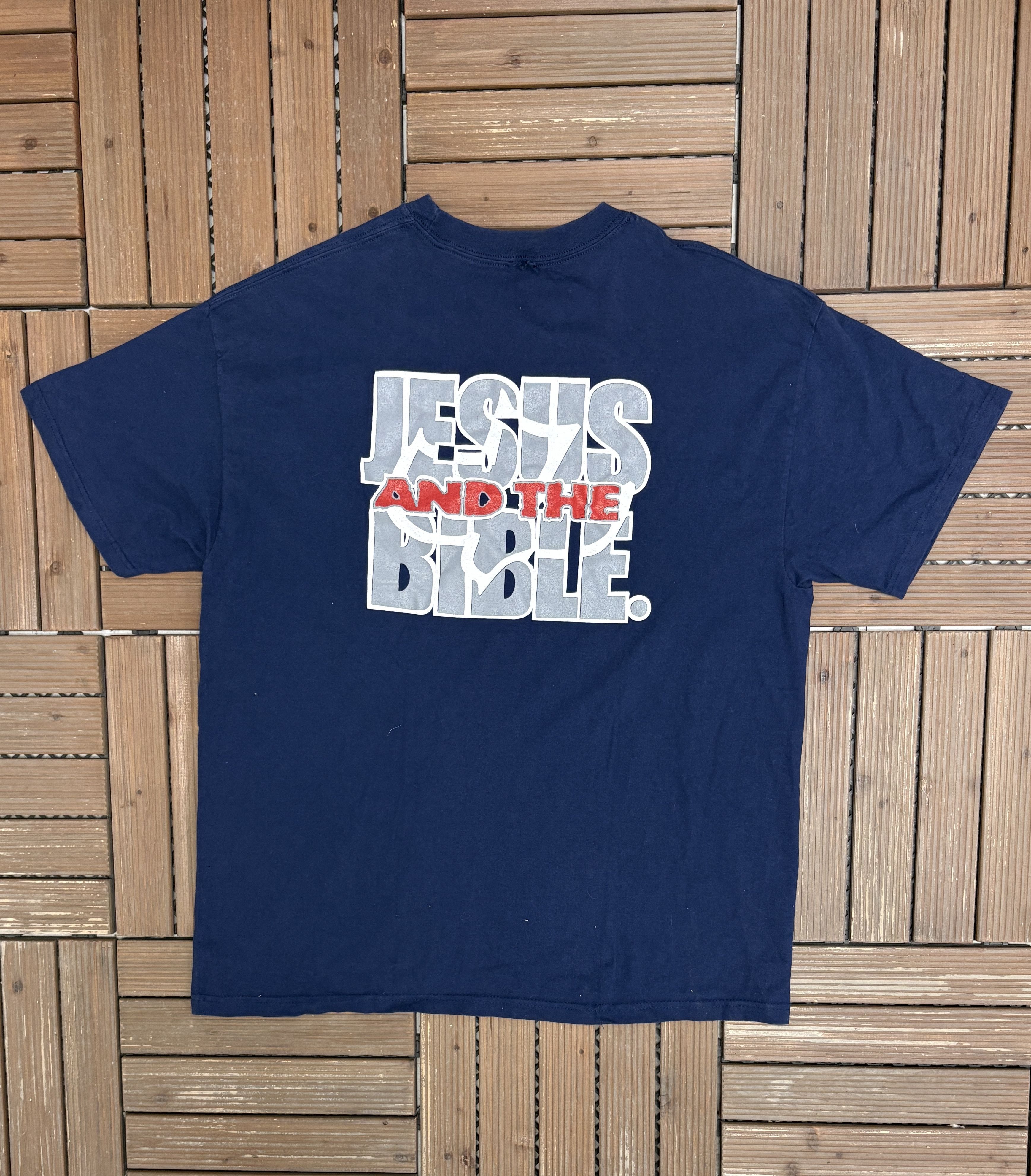 Vintage Jesus And The Bible Vintage Blue T-Shirt Tee Size US XL / EU 56 / 4 - 1 Thumbnail