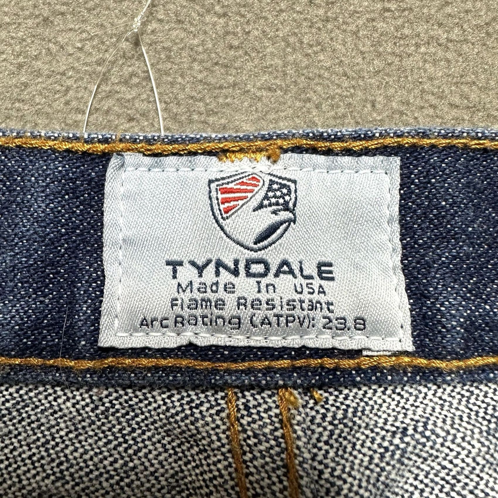 Denime Tyndale FR Jeans Mens 35x31 Blue Denim Flame Resistant Straight USA EUC Size US 36 / EU 52 - 7 Thumbnail
