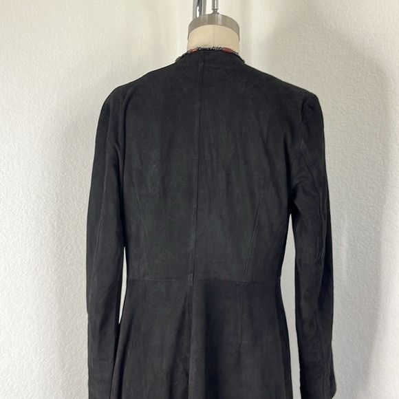 Designer × Handmade × Vintage Anna Trzebinski Navajo Sueded Beaded Fringe Leather Black Du Size M / US 6-8 / IT 42-44 - 10 Thumbnail