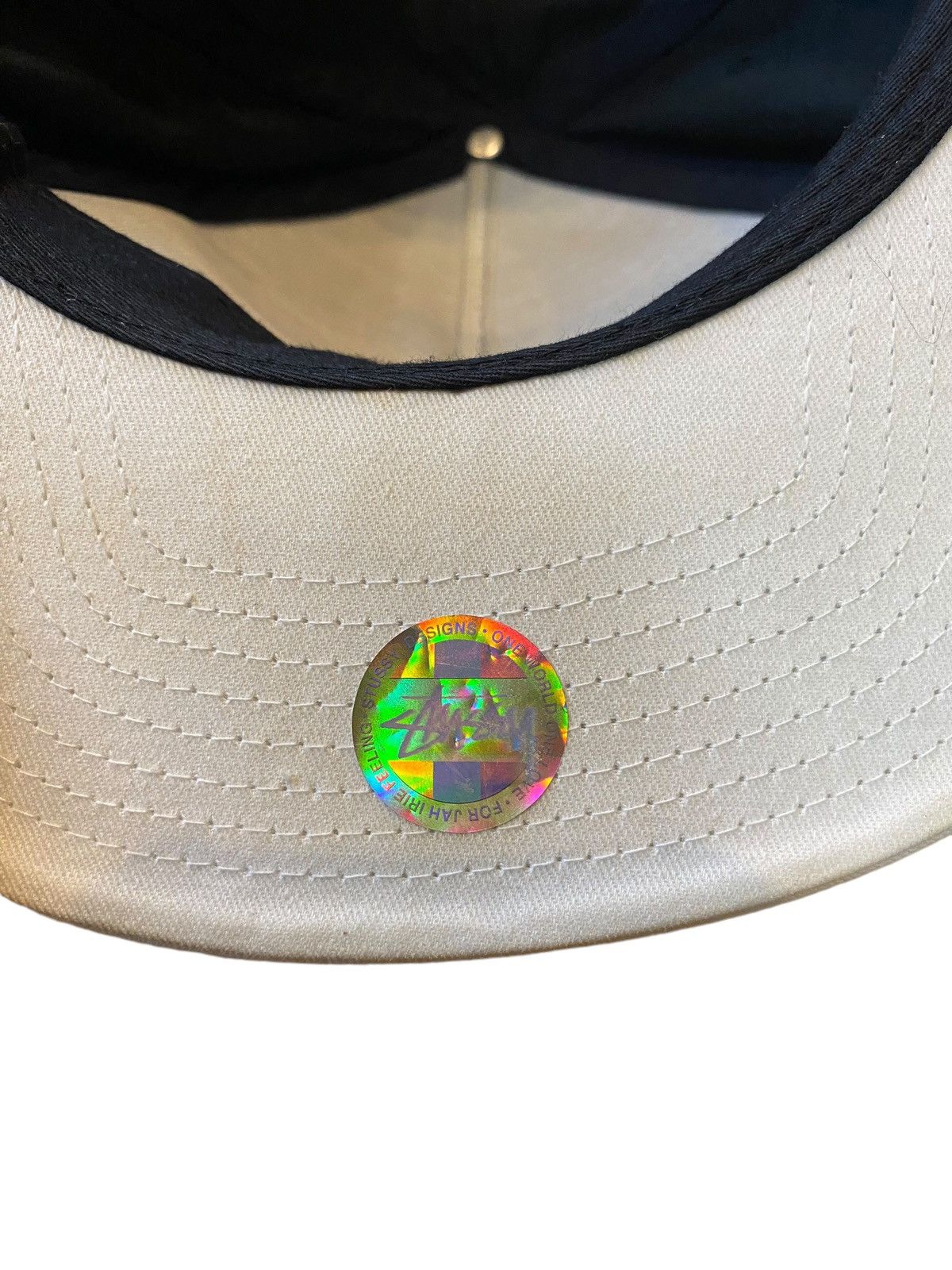 Stussy Stussy Snap back Black White Embroidery Logo Size ONE SIZE - 7 Thumbnail