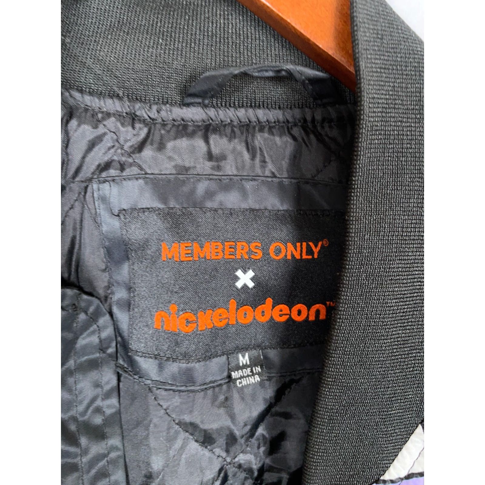 Members Only Members Only Nickelodeon Bomber Jacket Adult Medium Black Zip Full Zip Pockets 90s Cartoon Retro Men Size US M / EU 48-50 / 2 - 3 Thumbnail