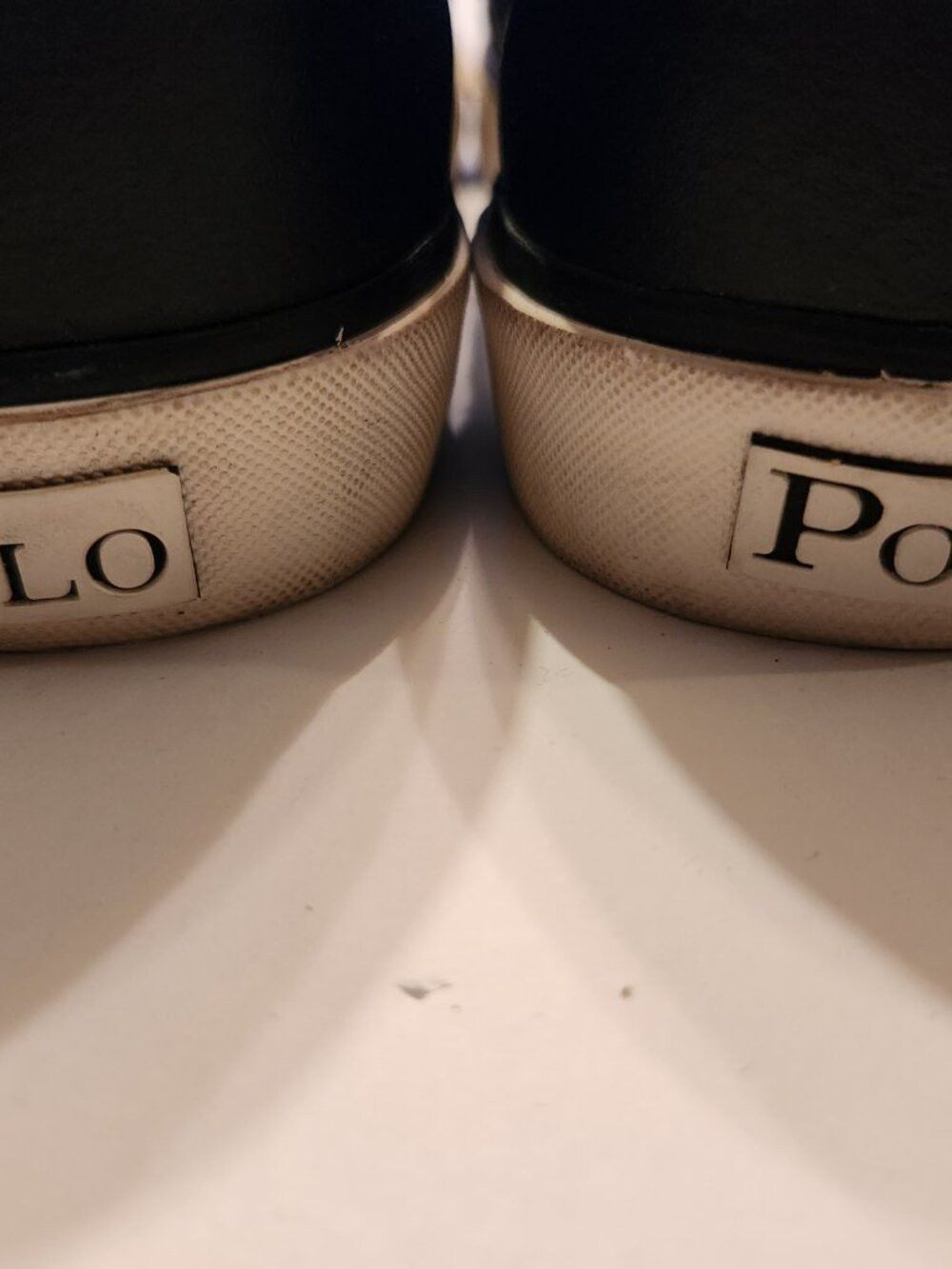 Polo Ralph Lauren polo Ralph Lauren men's black leather fashion sneakers 10D Size US 10 / EU 43 - 5 Thumbnail