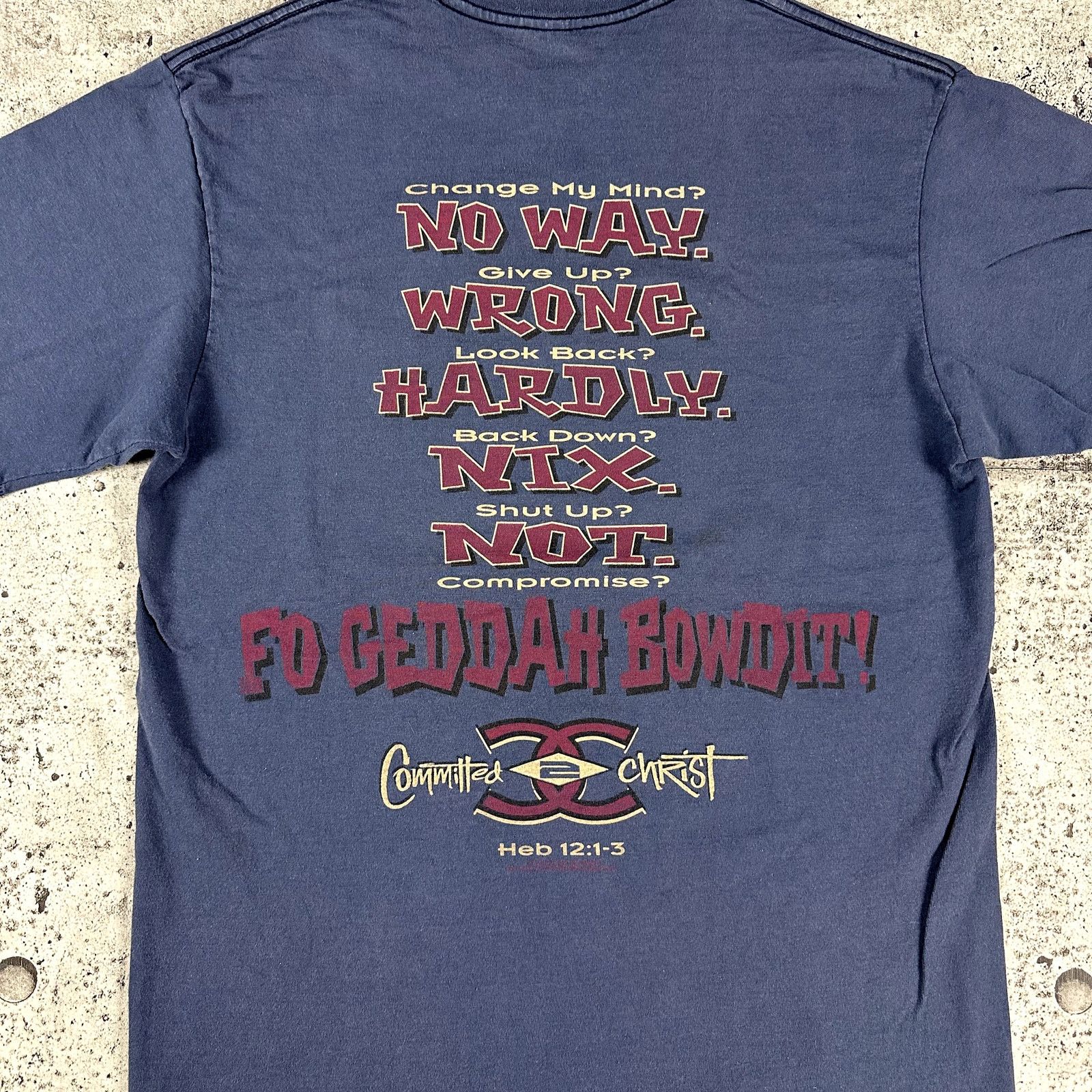 Vintage Committed to Christ Vintage Jesus Tee Size Large 90s Size US L / EU 52-54 / 3 - 2 Thumbnail