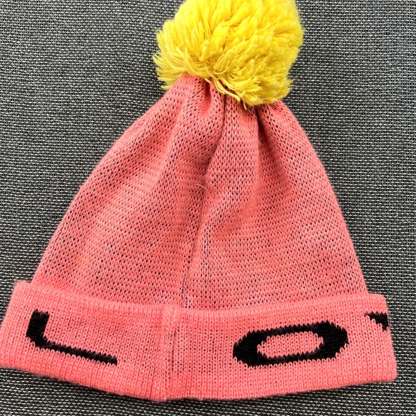 O'Neill VINTAGE O'Neill Beanie Hat One Size Future Shock Snowboard Ski Pink Pom Pom Size ONE SIZE - 4 Thumbnail