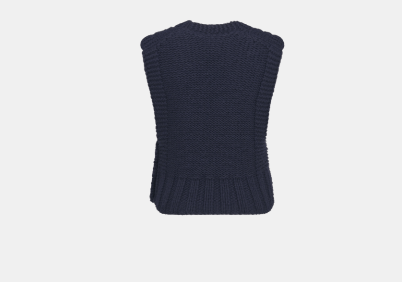 Dior o1w1db11225 454T07 Sweater Vest in Navy Blue Size XL / US 12-14 / IT 48-50 - 2 Thumbnail