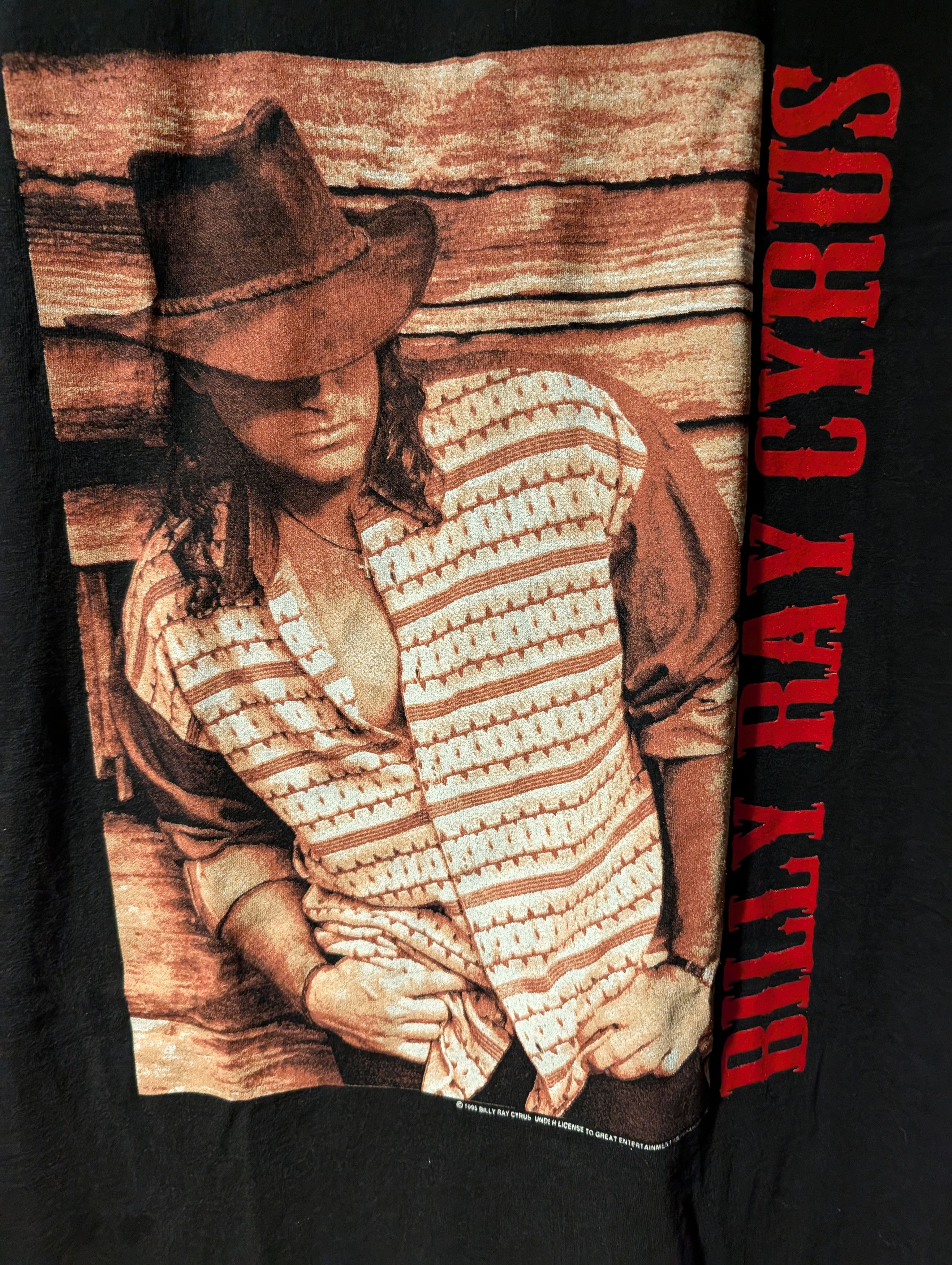 Band Tees Vintage 1995 Billy Ray Cyrus RedNeck Heaven Tour T-Shirt Size US XL / EU 56 / 4 - 2 Thumbnail