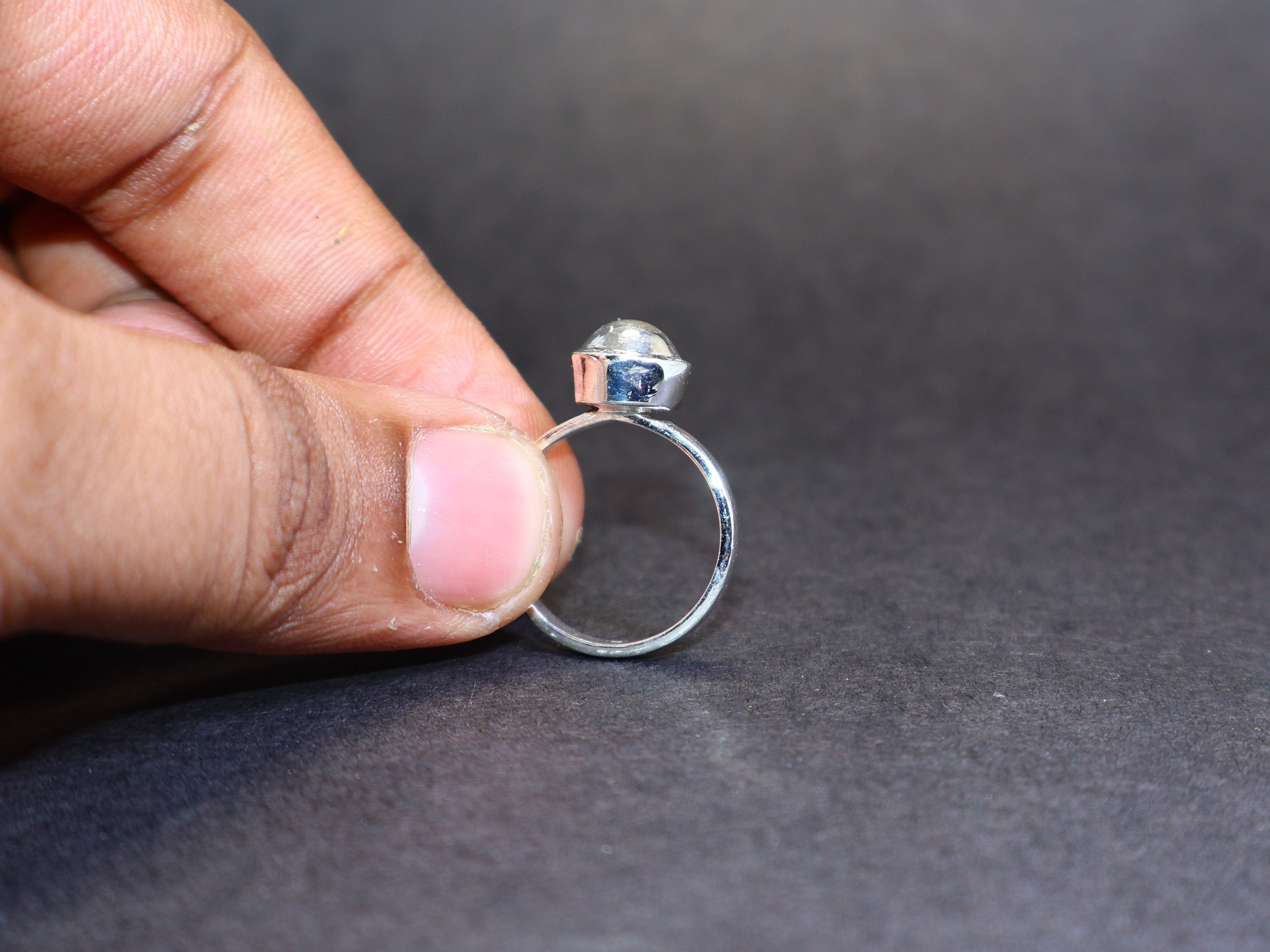 Handmade Ball Ring, Sterling Silver Ring, Handmade Ring, silver ring, Size ONE SIZE - 8 Thumbnail