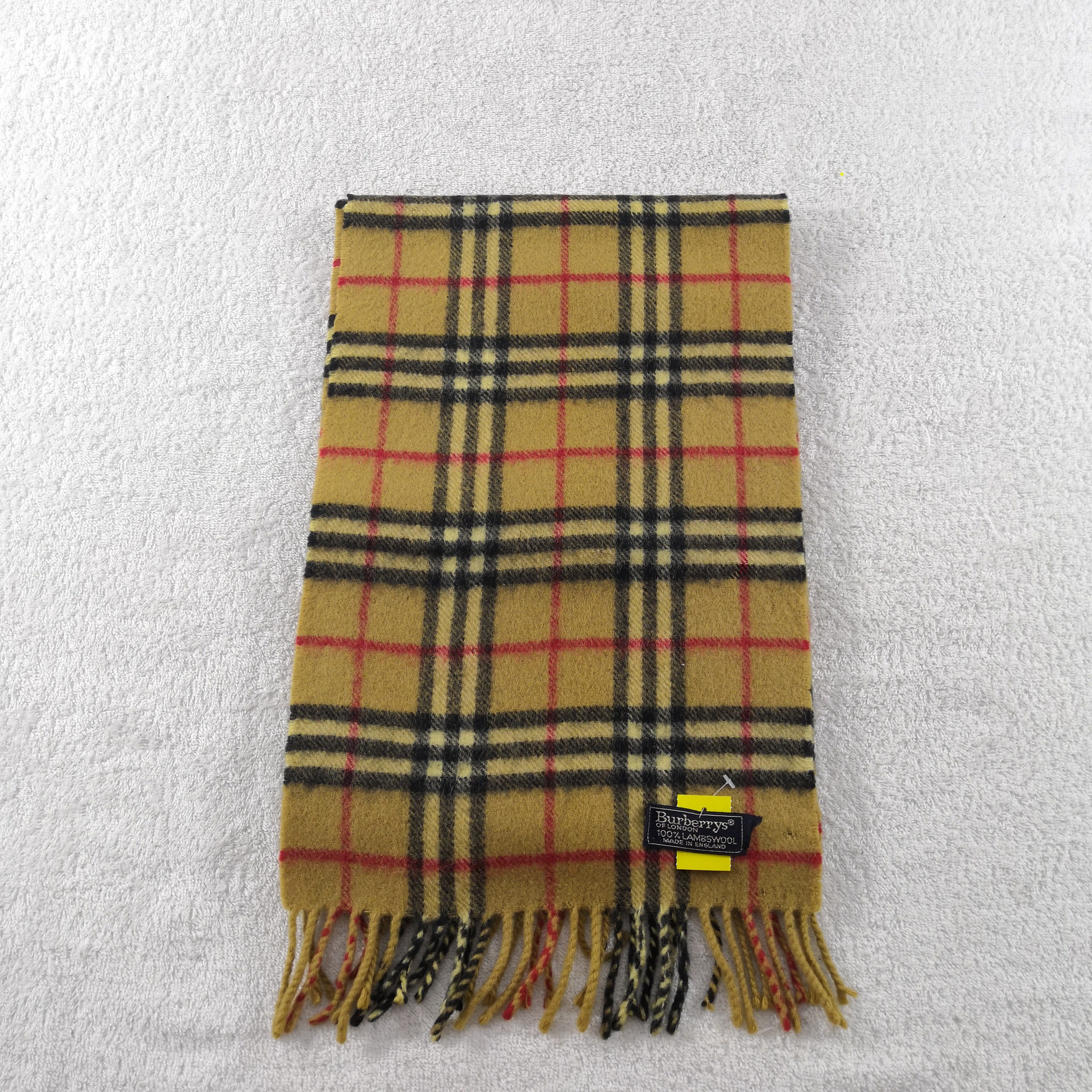 Burberry × Vintage Vintage Burberry Scarf Muffler Wool Cashmere Scarves Size ONE SIZE - 3 Thumbnail