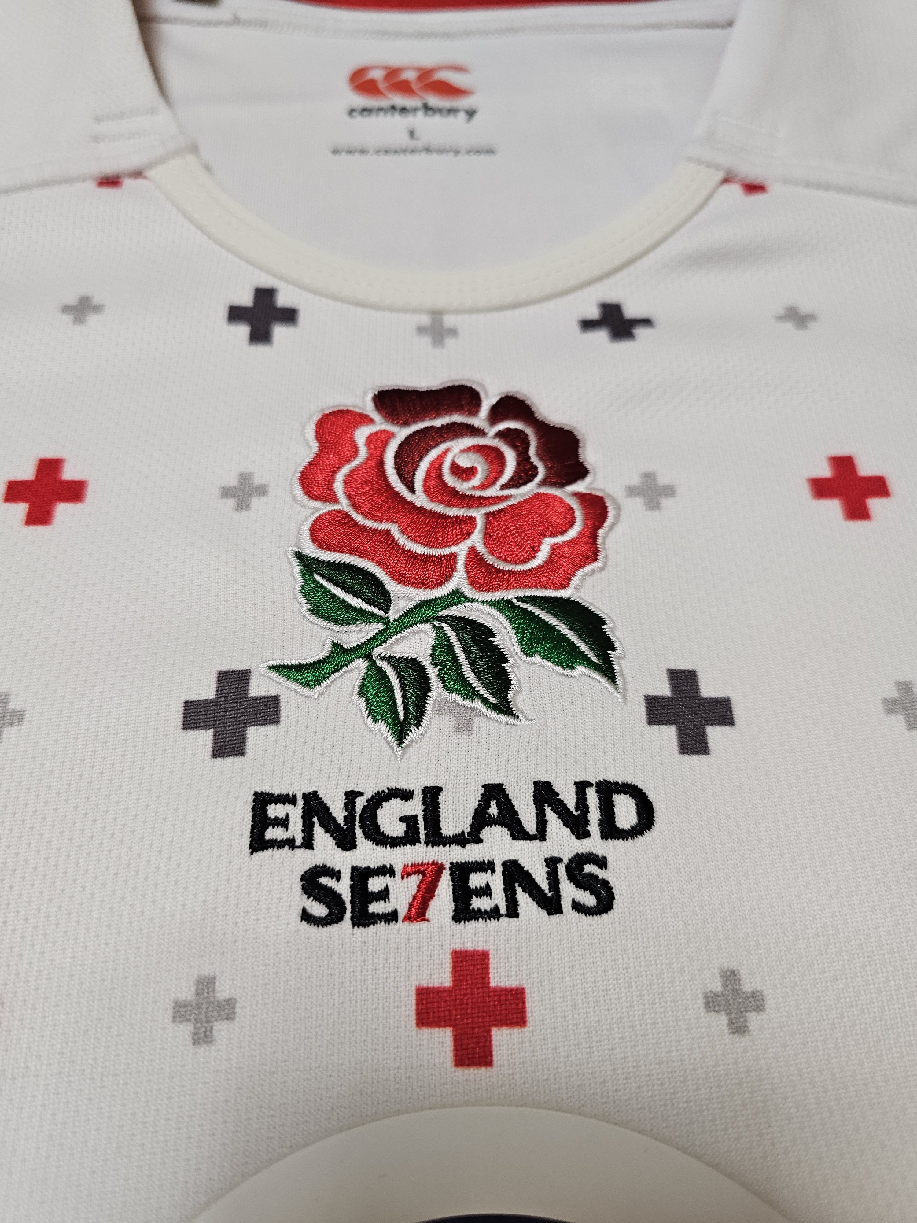 Canterbury of New Zealand ENGLAND RUGBY SHIRT RUGBY UNION SE7SENS JERSEY Size US L / EU 52-54 / 3 - 4 Thumbnail
