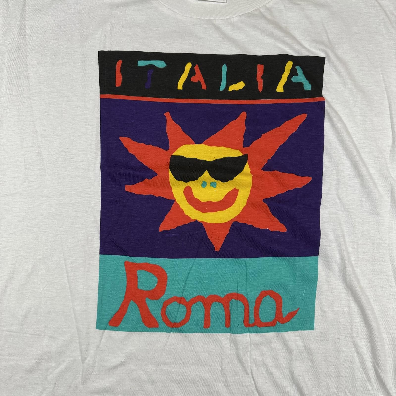 NBDN Nobrandedon Vintage Italian Single Stitch Graphic T-shirt Italia Roma Size US XL / EU 56 / 4 - 3 Thumbnail