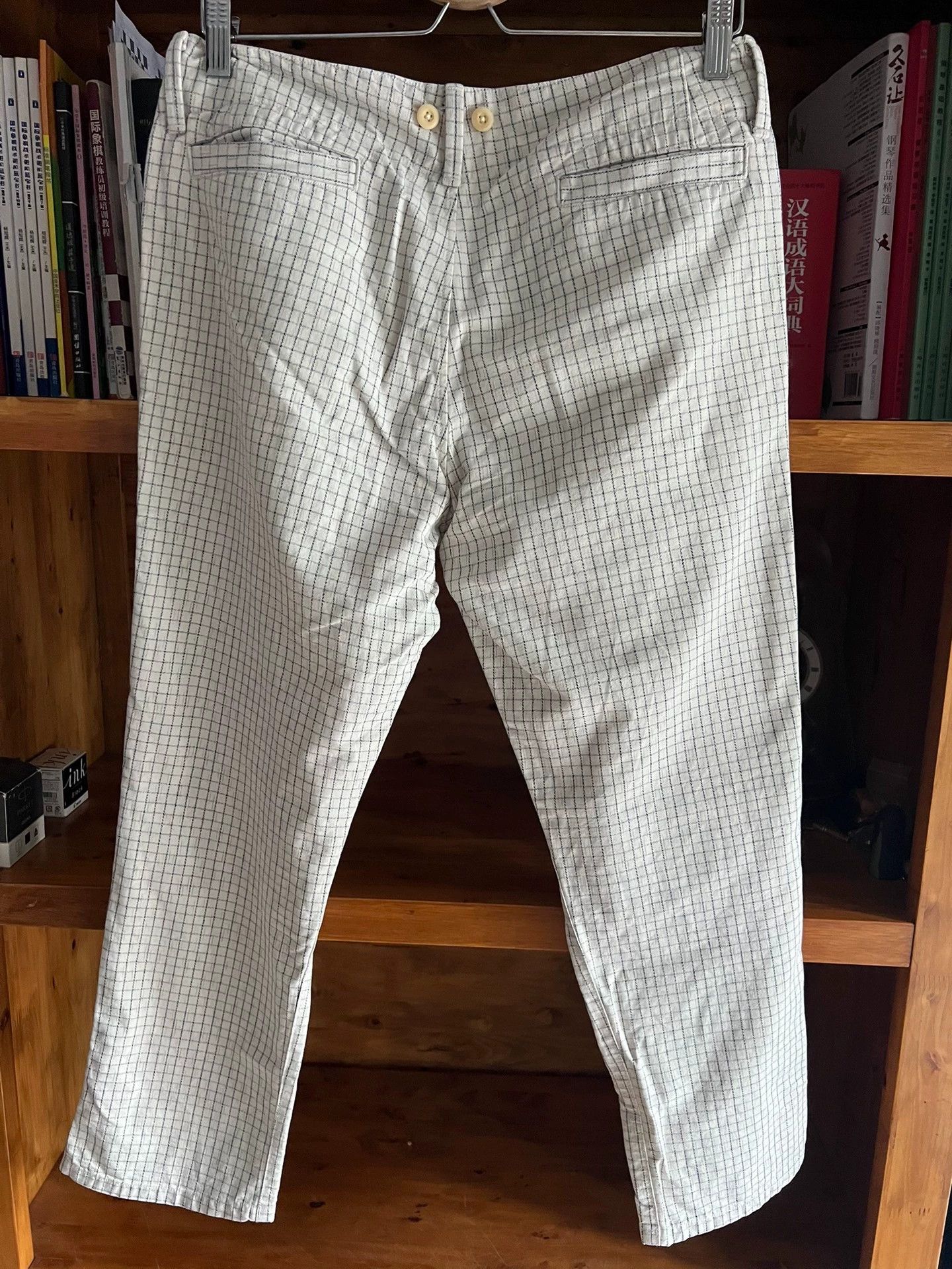 45rpm 45r Japan Suspenders Plaid 9/10 Pants White Size4 LikeNew Size US 34 / EU 50 - 7 Thumbnail