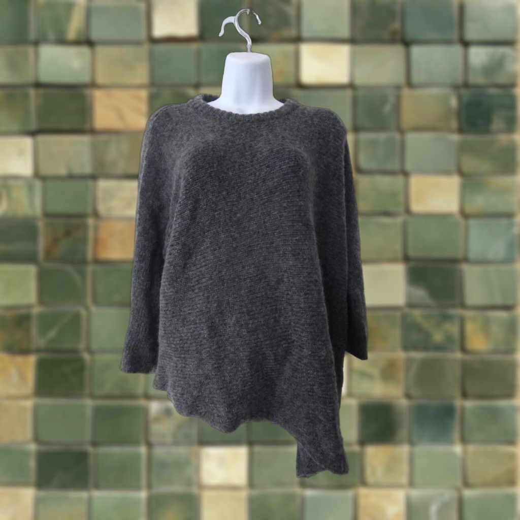 Eileen Fisher VINTAGE Eileen Fisher Asymmetric Hem Wool Mohair Sweater Size Small Gray Pullover Knit Size S / US 4 / IT 40 - 1 Thumbnail