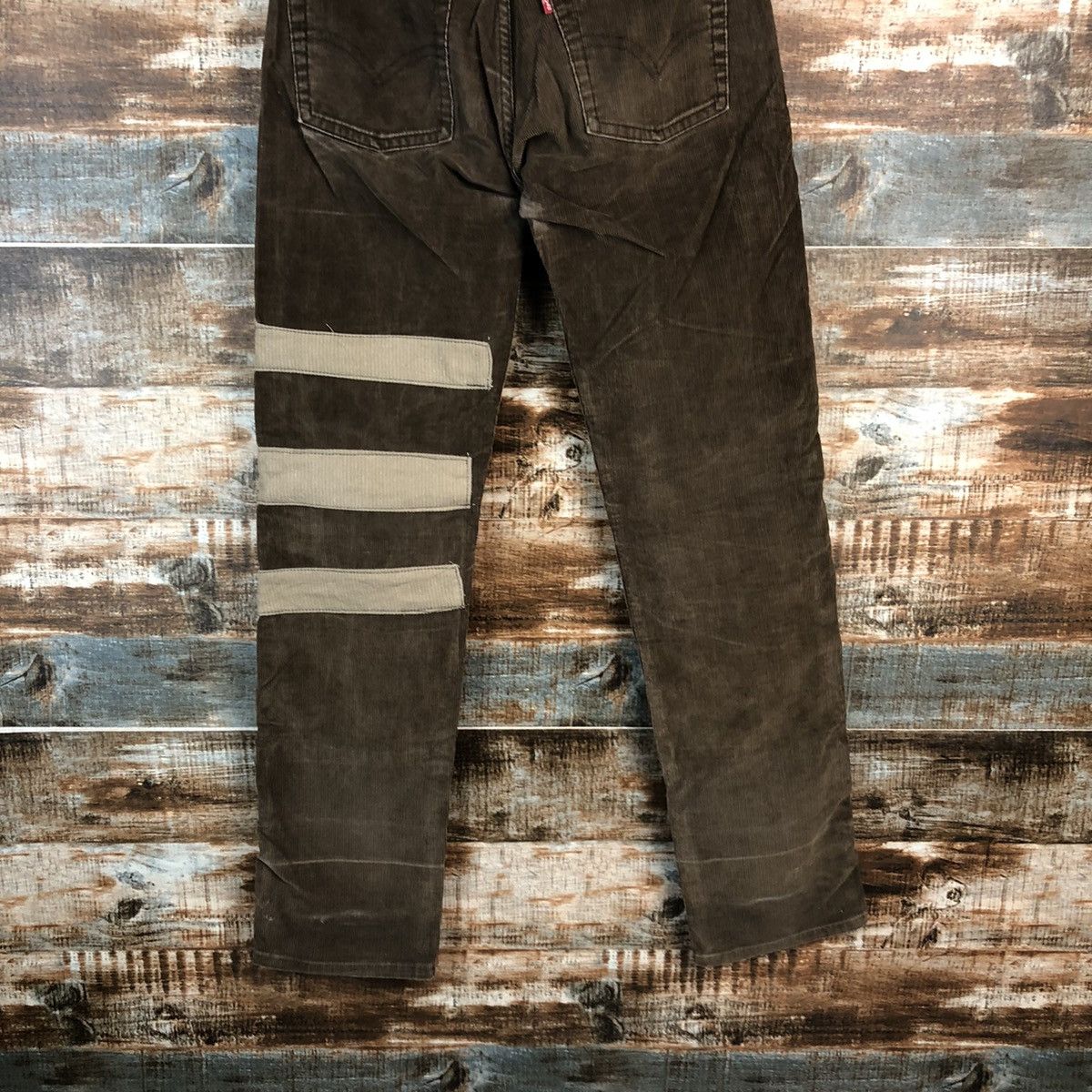 Levi's DL Levis 505 custom Brown Conduroy Jeans #C636 Size US 28 / EU 44 - 15 Thumbnail