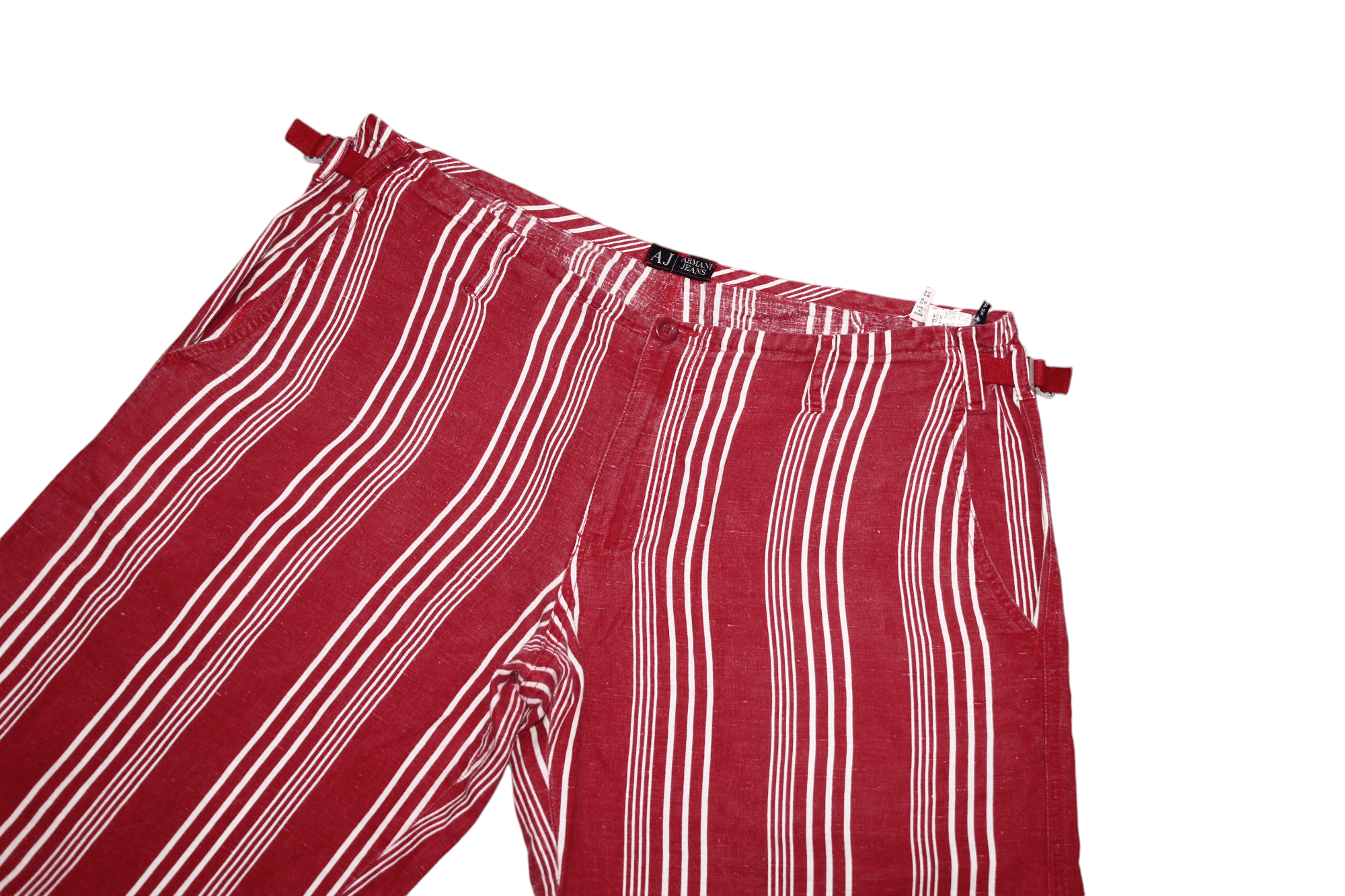 Armani Armani Jeans Eco Wash Striped Linen Cotton Bermuda Shorts Size US 38 / EU 54 - 2 Thumbnail