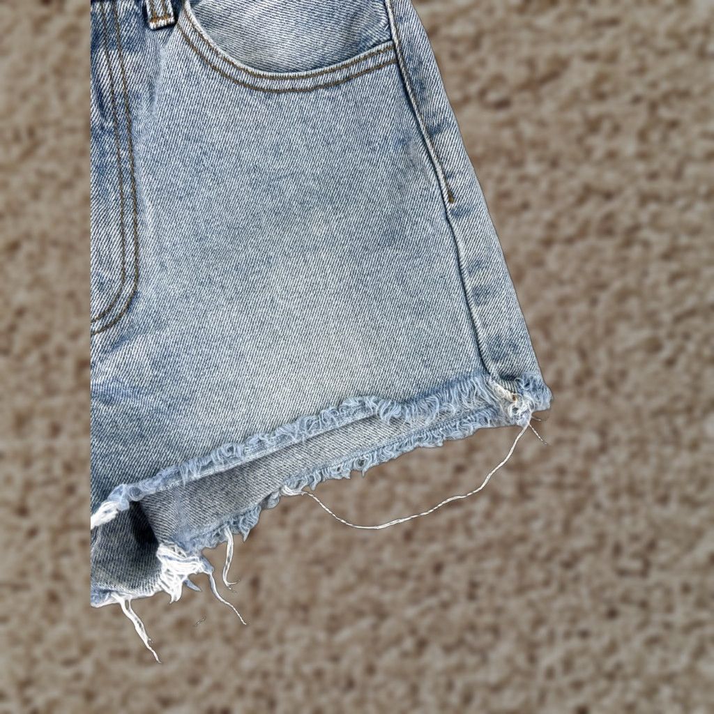 Denime VINTAGE J Galt Shorts Womens Small Blue Denim Cutoff Low Rise Cotton Distressed 22x3 Size 28" / US 6 / IT 42 - 1 Thumbnail