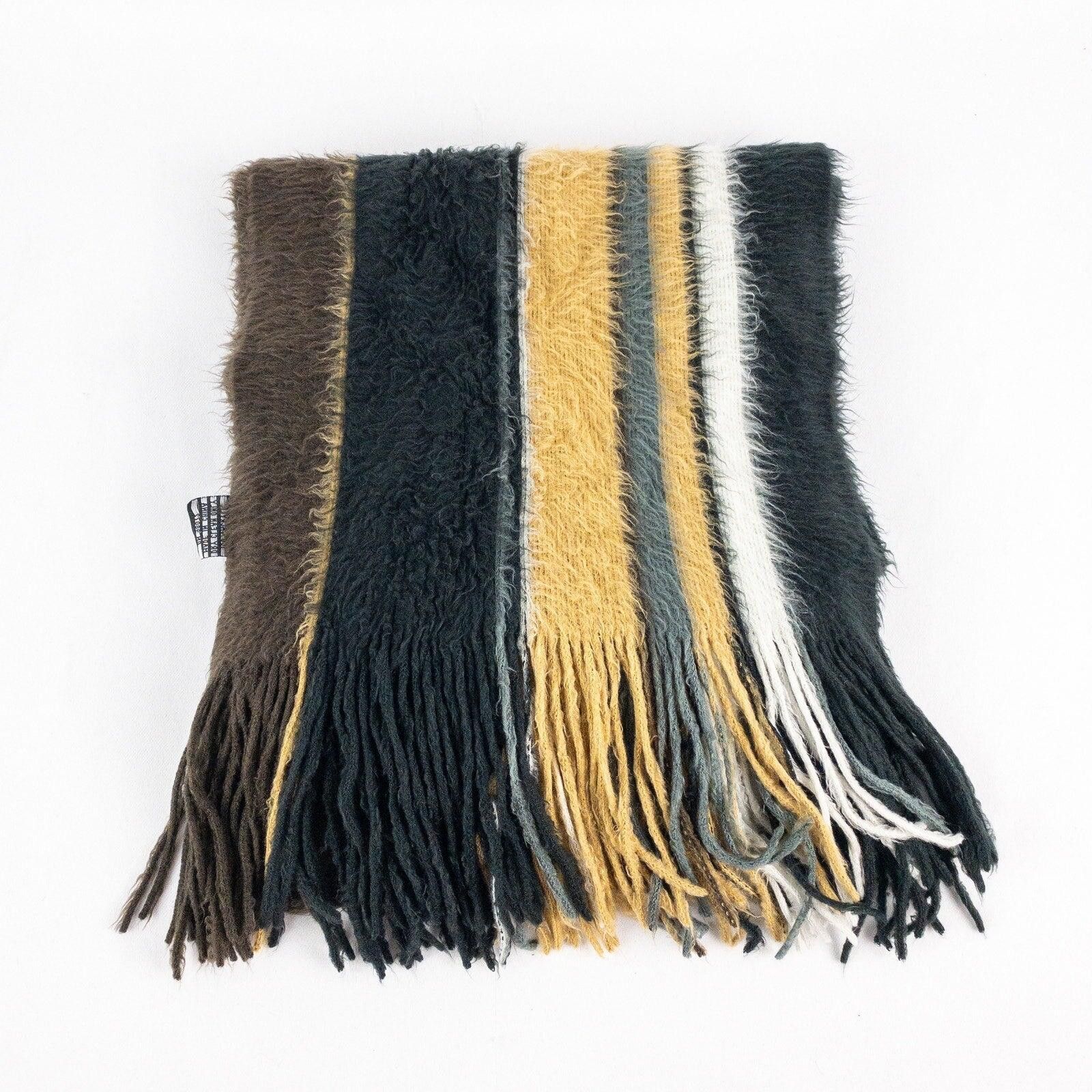Other Cejon Brown Black White Striped Scarf Men Women One Size Size ONE SIZE - 1 Thumbnail