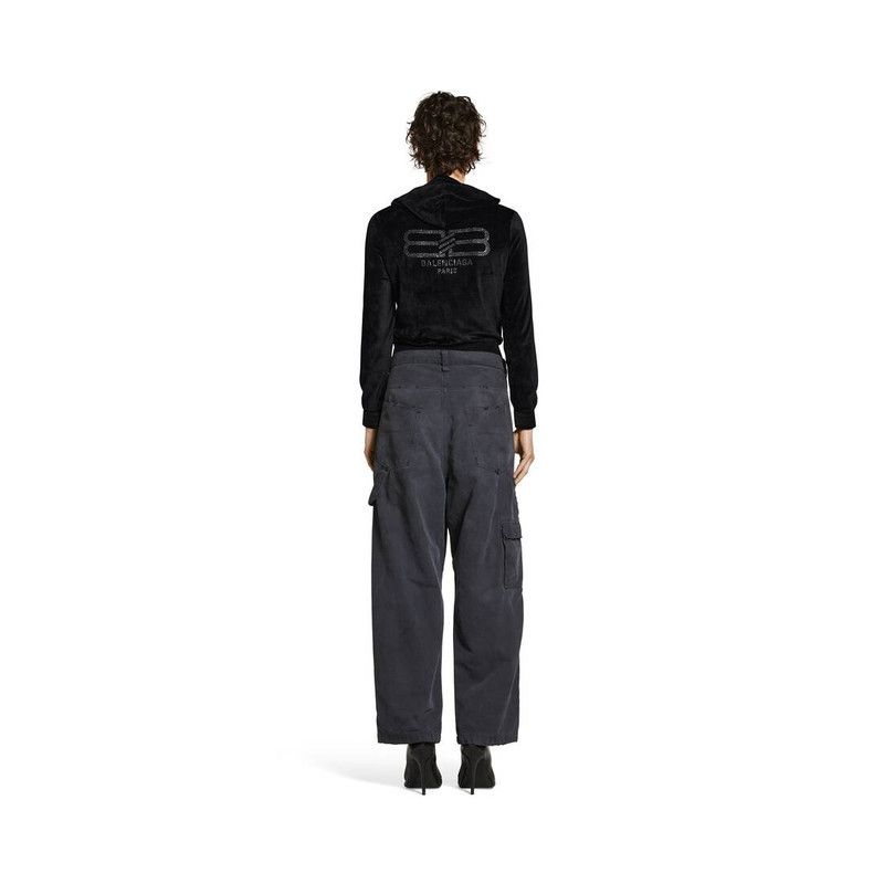 Balenciaga o1w1db11225 Cropped Skater Pants in Black Size US 36 / EU 52 - 7 Thumbnail