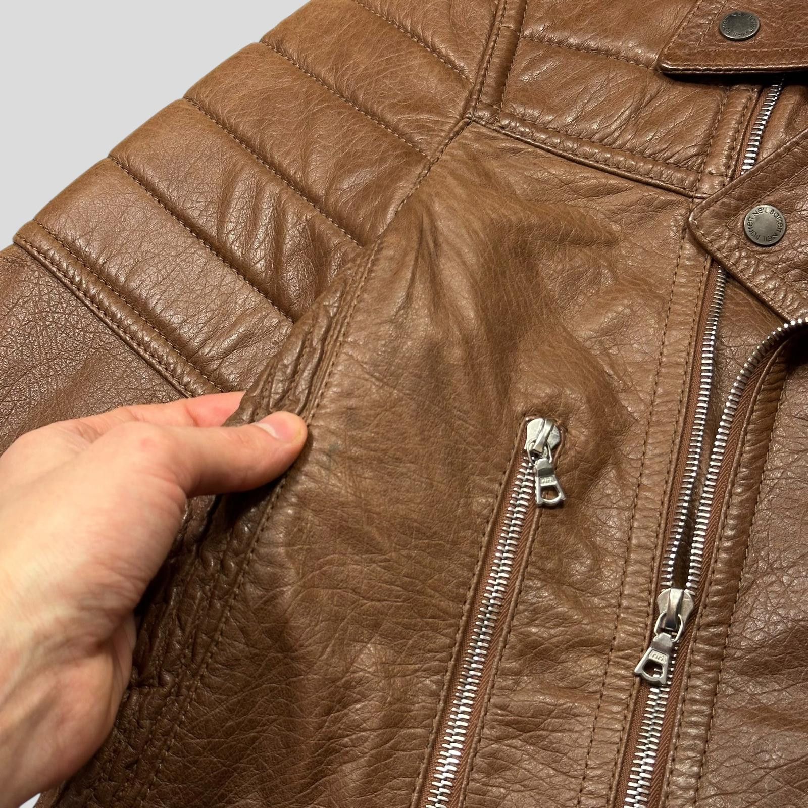Neil Barrett Neil Barrett 2012 Leather Brown Multipocket Moto Jacket - S Size US S / EU 44-46 / 1 - 9 Thumbnail
