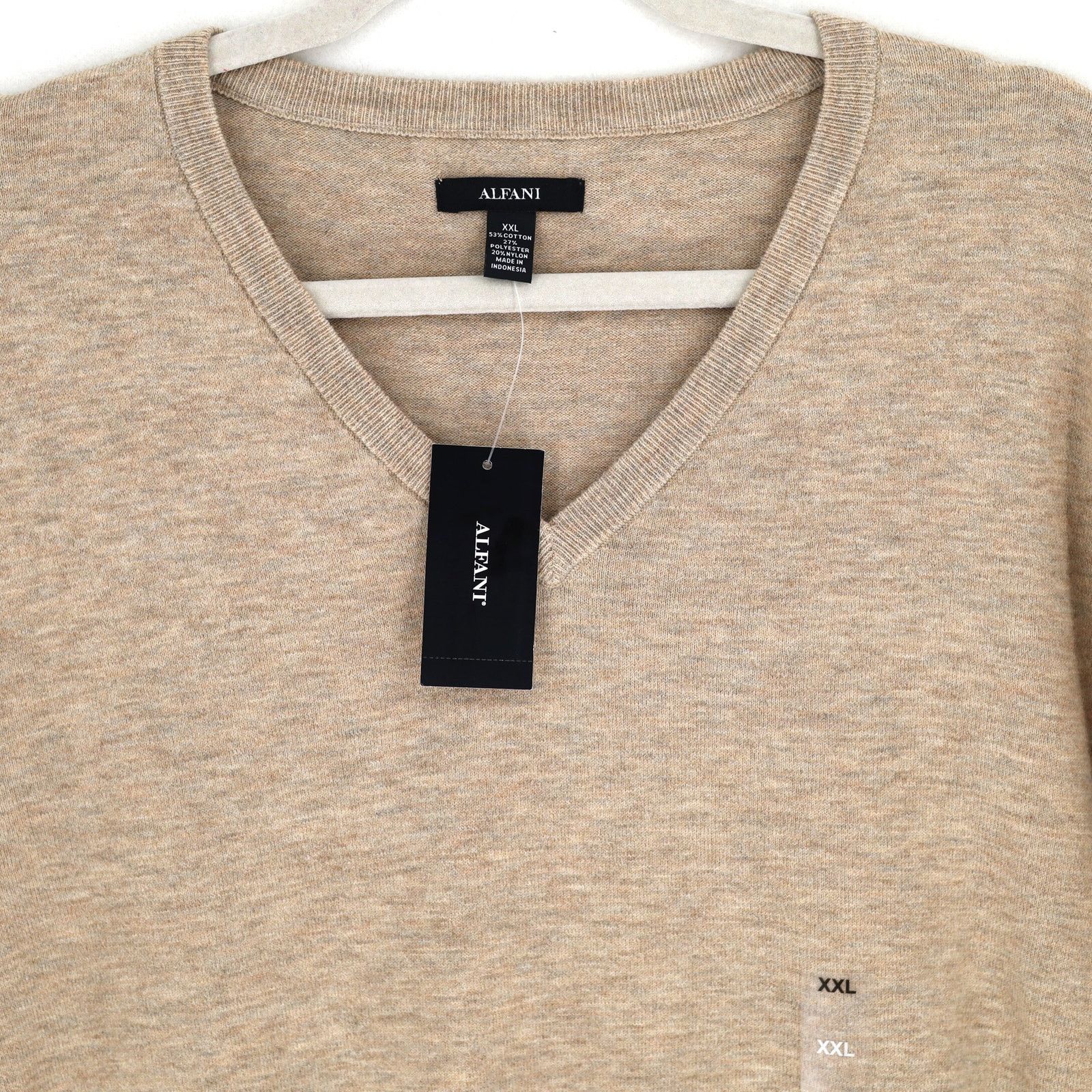 Alfani Alfani Men's Twill Cotton Knit V-Neck Sweater Size XXL Size US XXL / EU 58 / 5 - 3 Thumbnail