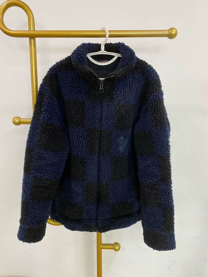 Louis Vuitton Louis Vuitton Checkerboard lambswool zip jacket Size US XL / EU 56 / 4 - 1 Thumbnail