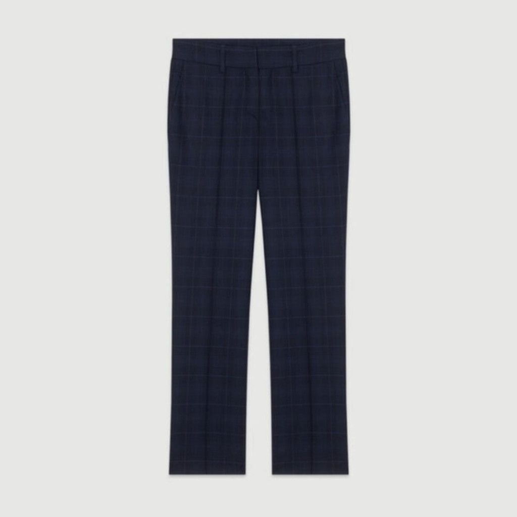 Maje MAJE Preppy Academia Crop Navy Blue Trousers Pants Size 34 Size 25" / US 0 / IT 36 - 11 Thumbnail