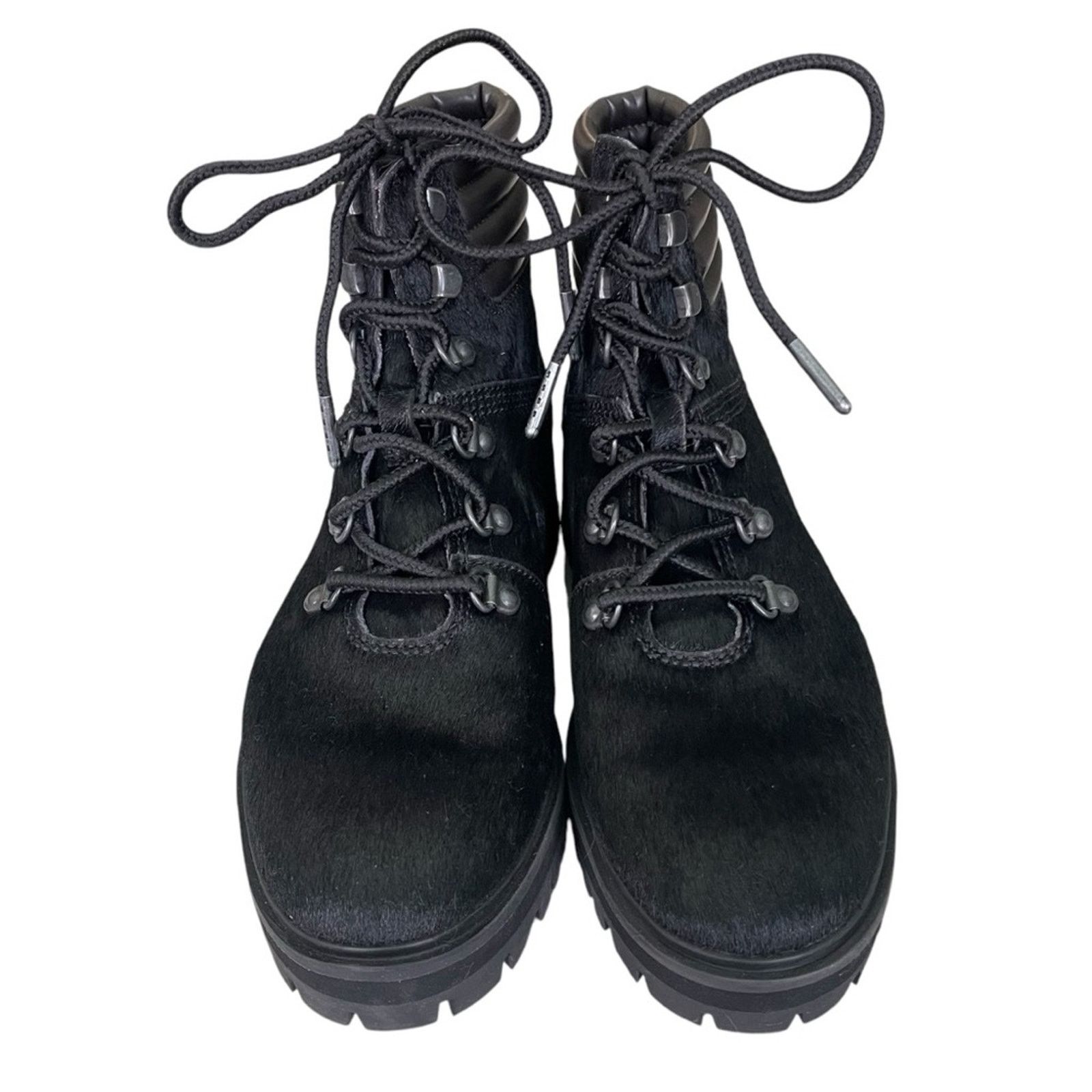 Timberland Women's Lace Up Pony Hair Boots Black Size 7.5 M