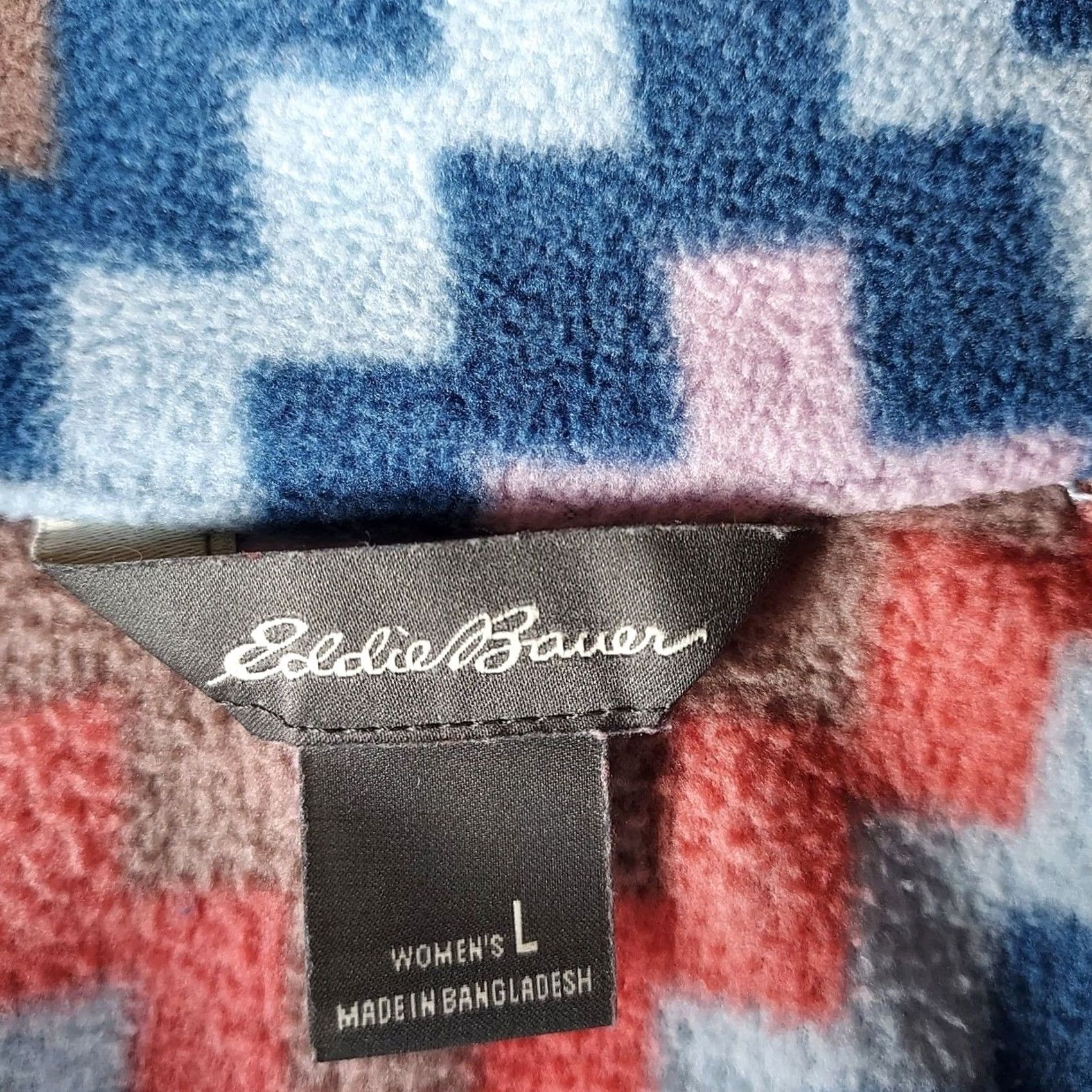 Eddie Bauer Eddie Bauer Women’s L Multicolor Fleece ¼-Zip Pullover Zigzag Print Outdoor Colorful Size L / US 10 / IT 46 - 5 Thumbnail