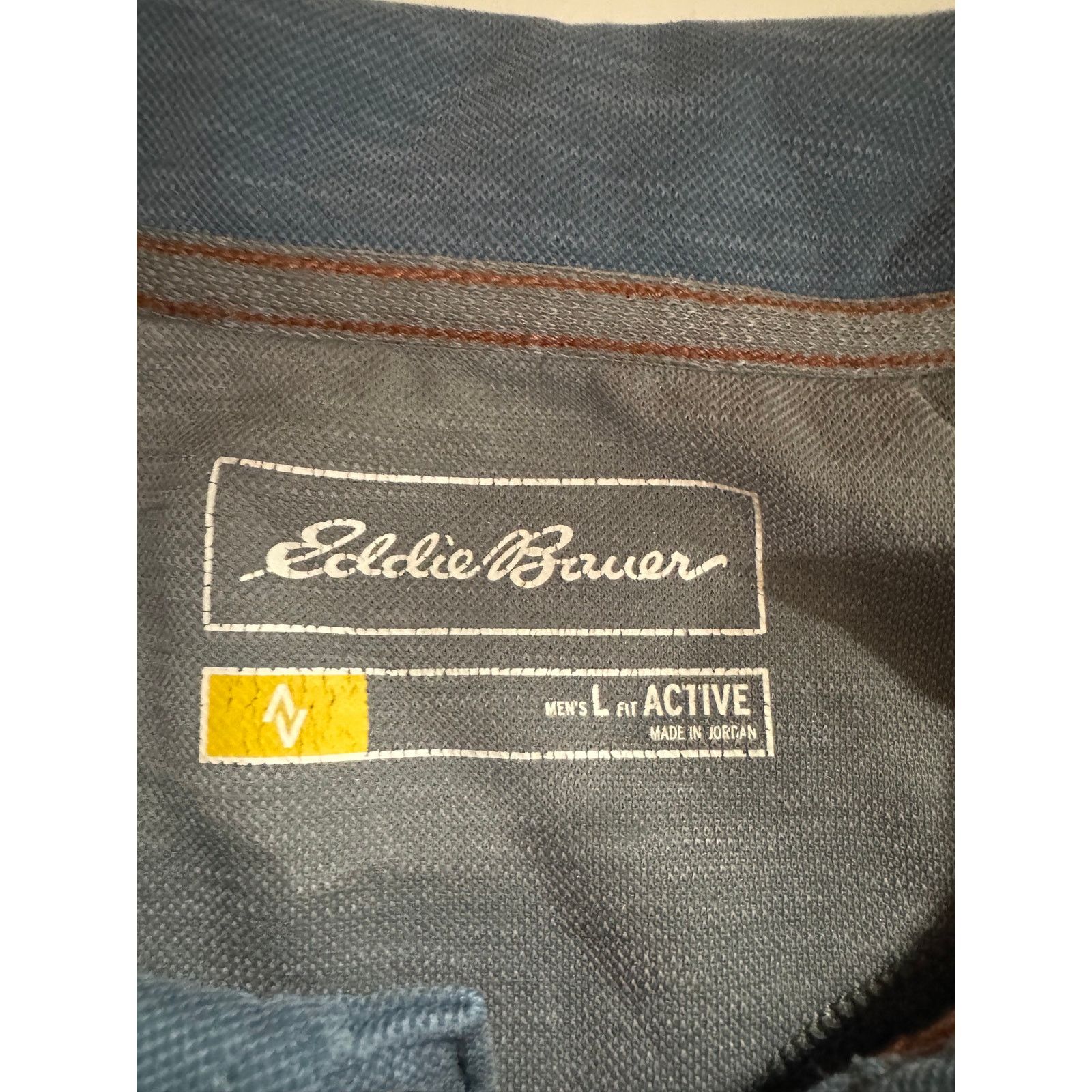 Eddie Bauer Eddie Bauer Tencel Lyocell Polo Shirt Men's Large Active Fit Size US L / EU 52-54 / 3 - 3 Thumbnail