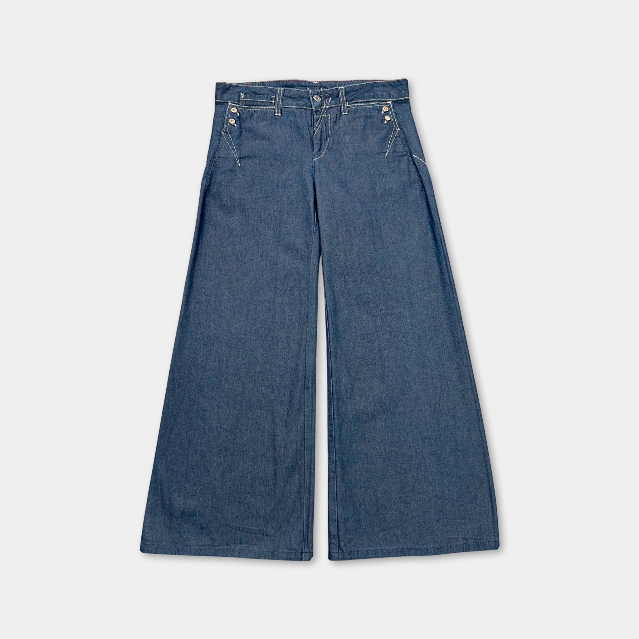 Other Marithé + François Girbaud Classic Wide Leg Dark Denim Three Size 27" / US 4 / IT 40 - 1 Thumbnail