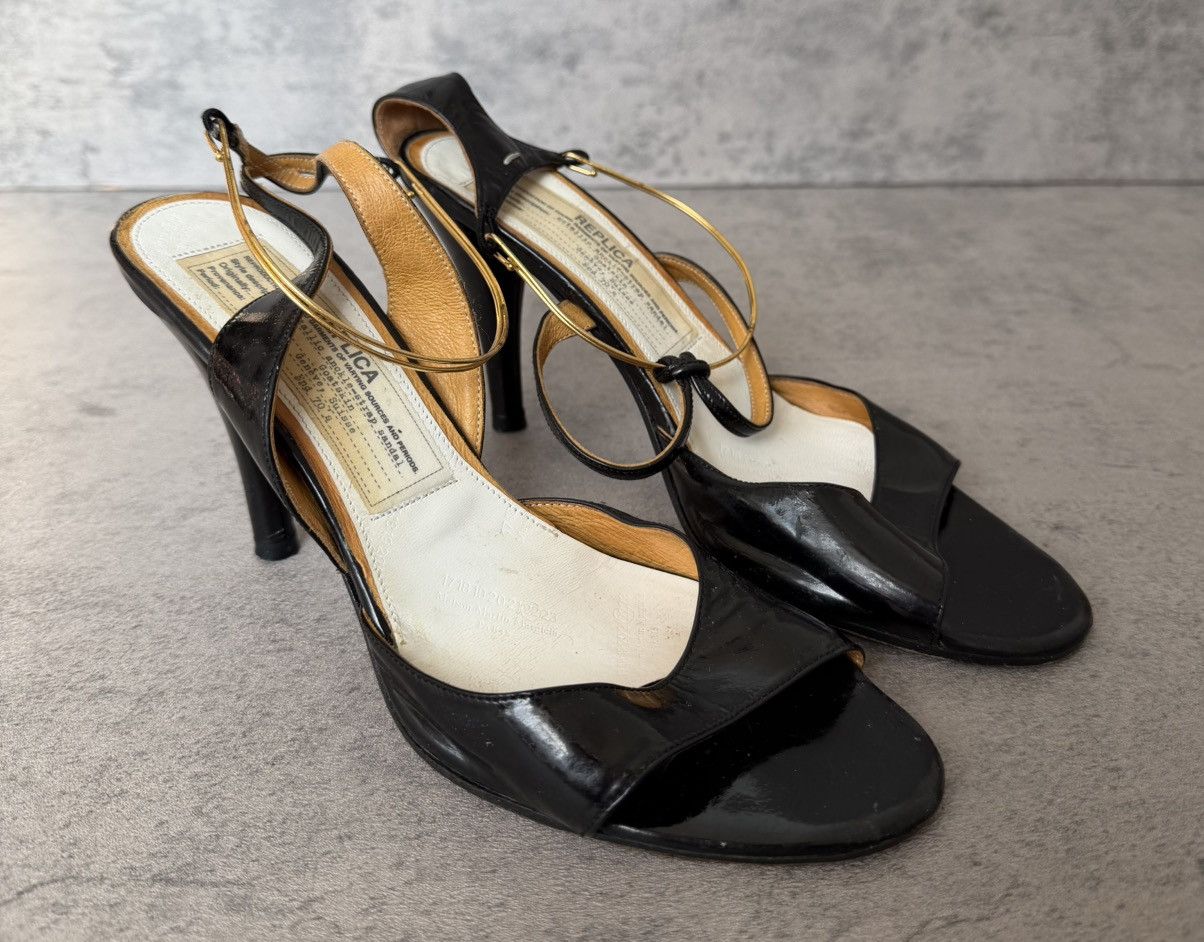 Maison Margiela MAISON MARGIELA - AW05 LINE 22 GOLD BANGLE STRAP HIGH-HEELS Size US 8 / IT 38 - 1 Thumbnail