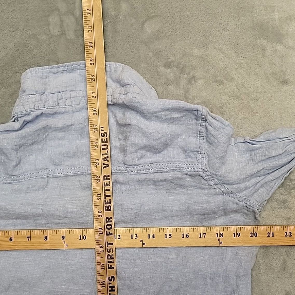 Vintage Sigrid Olsen Womens Small Blue Linen Long Sleeve Summer Coastal Beach Shirt Size S / US 4 / IT 40 - 4 Thumbnail