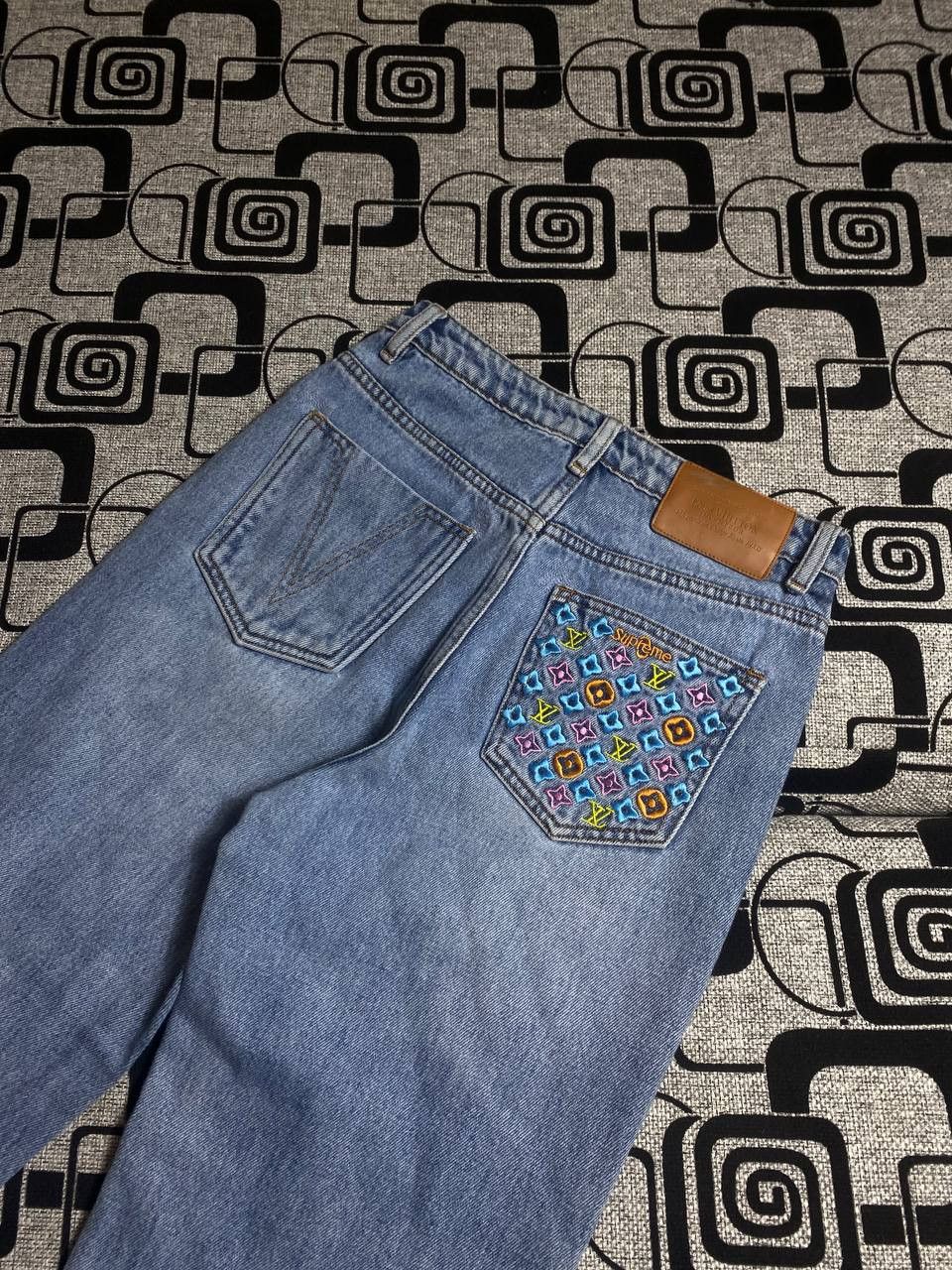 Japanese Brand Crazy Crash Dirty Baggy Faded Jean Japan Avant Garde Style Size US 26 / EU 42 - 2 Thumbnail